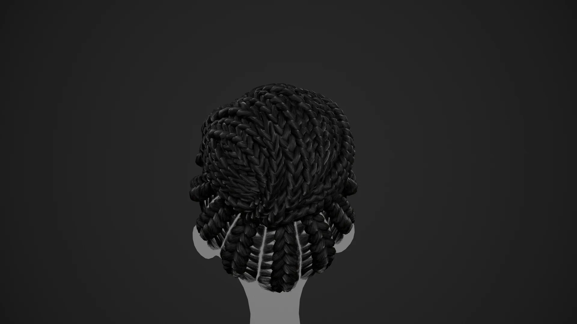 Female Hair Cards Style 6 - Braids Bun