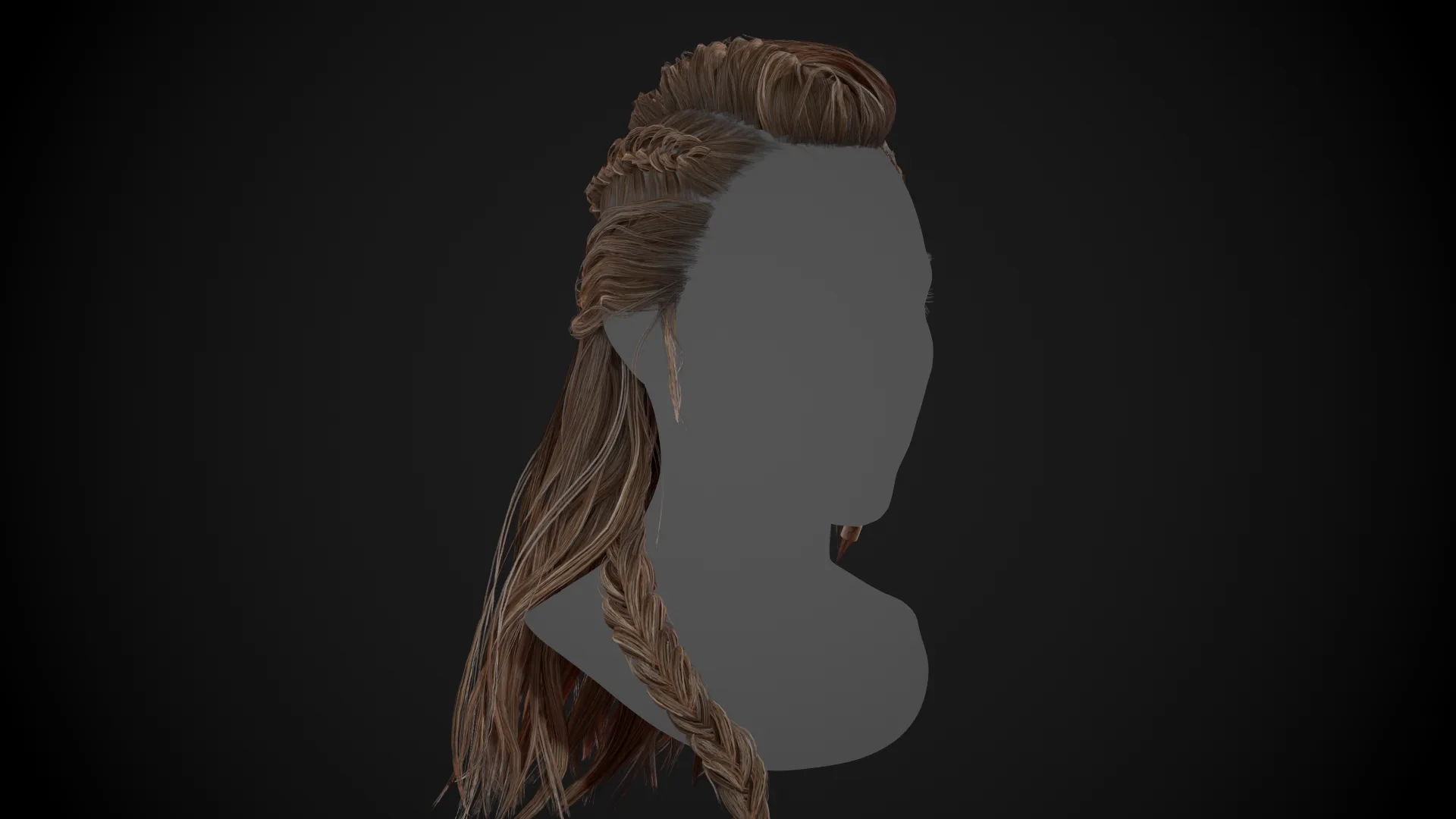 Female Hair Cards Style 1 - Viking Hair