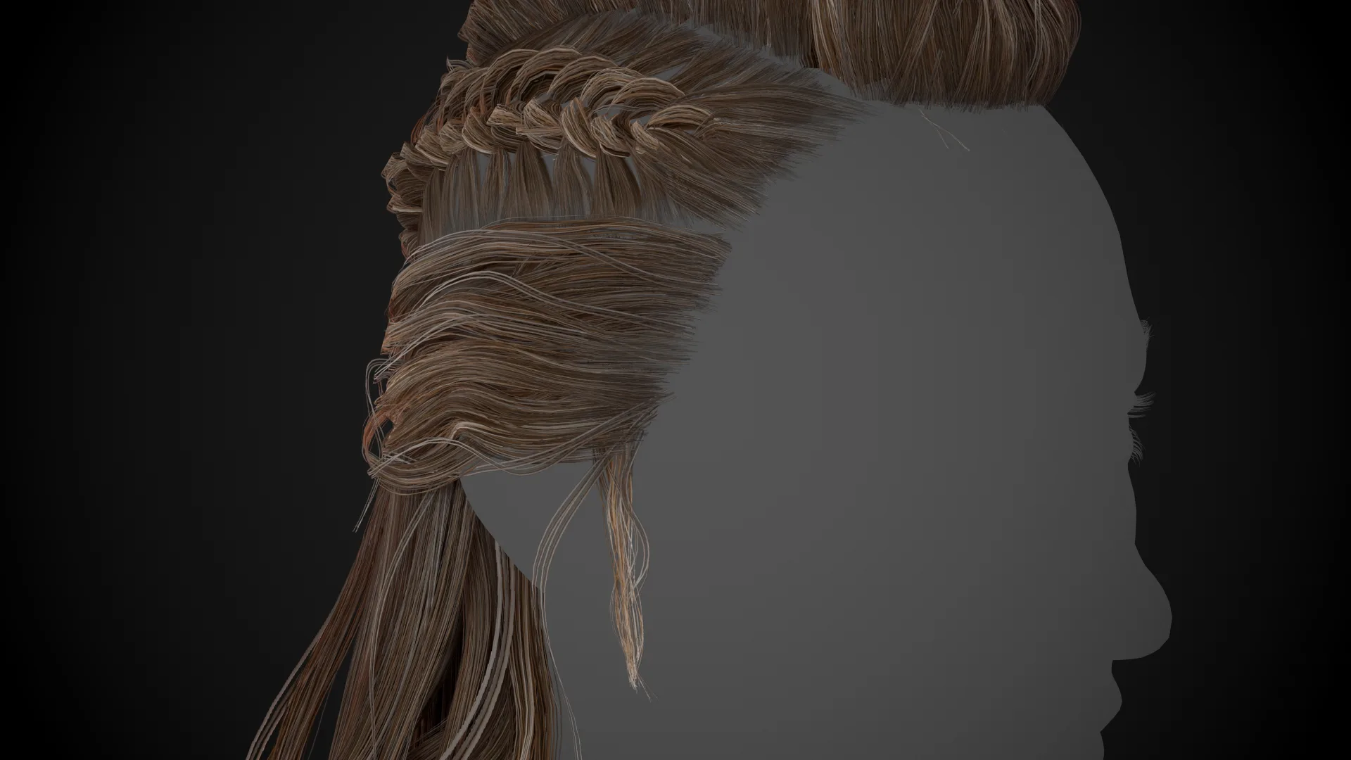 Female Hair Cards Style 1 - Viking Hair