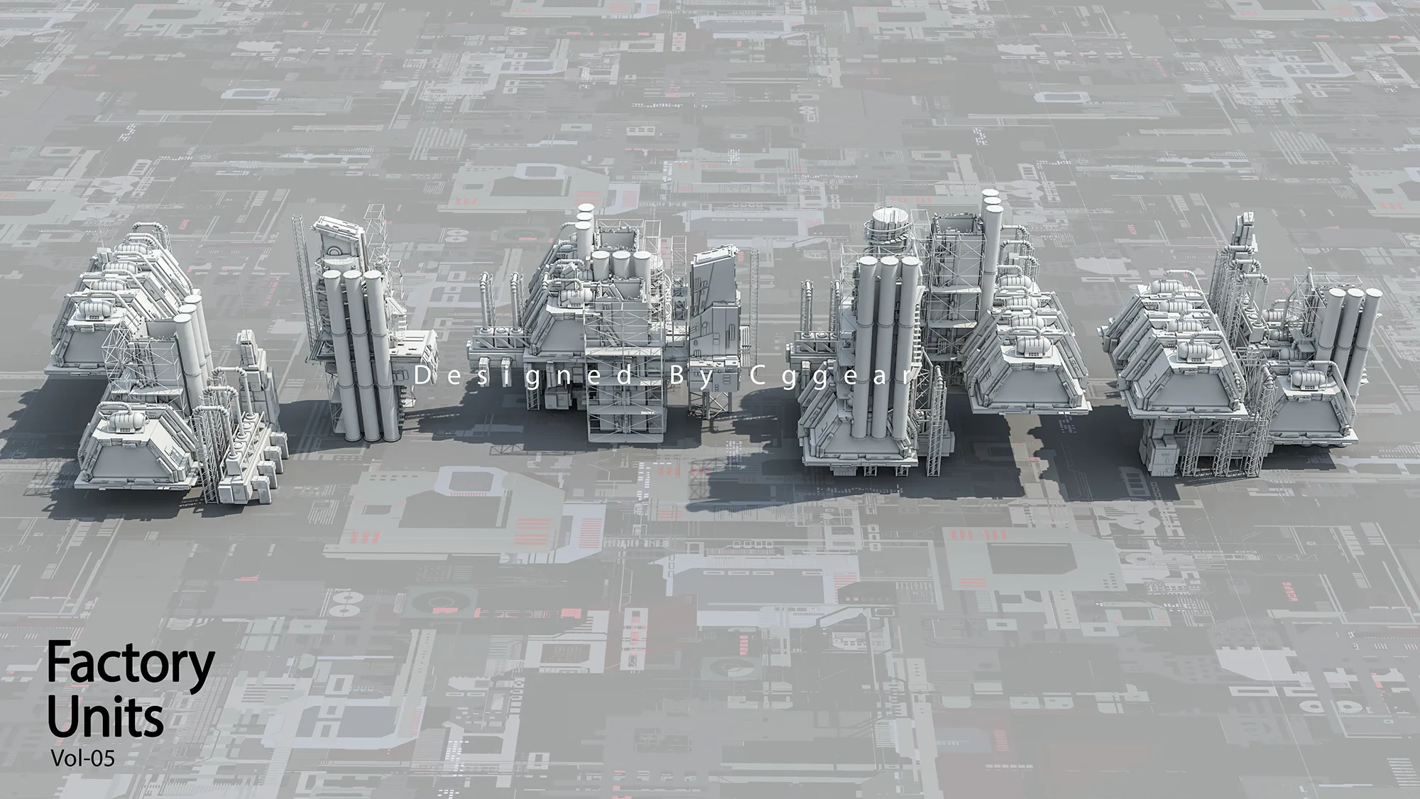 40 Futuristic Sci-fi City (Factory Unit) Vol 06