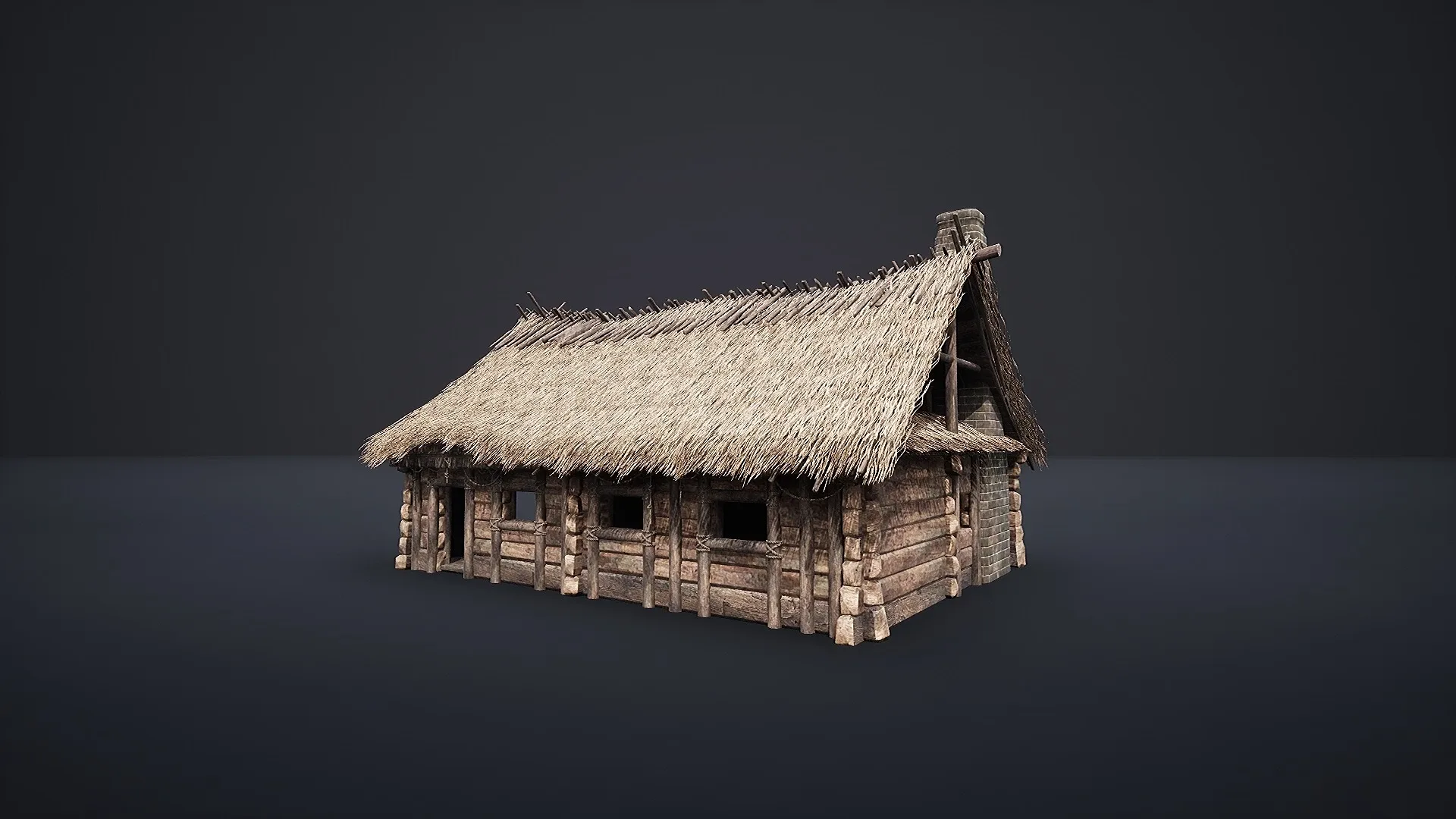 ENTERABLE MEDIEVAL HOUSE COTTAGE CABIN HUT VILLAGE COLLECTION