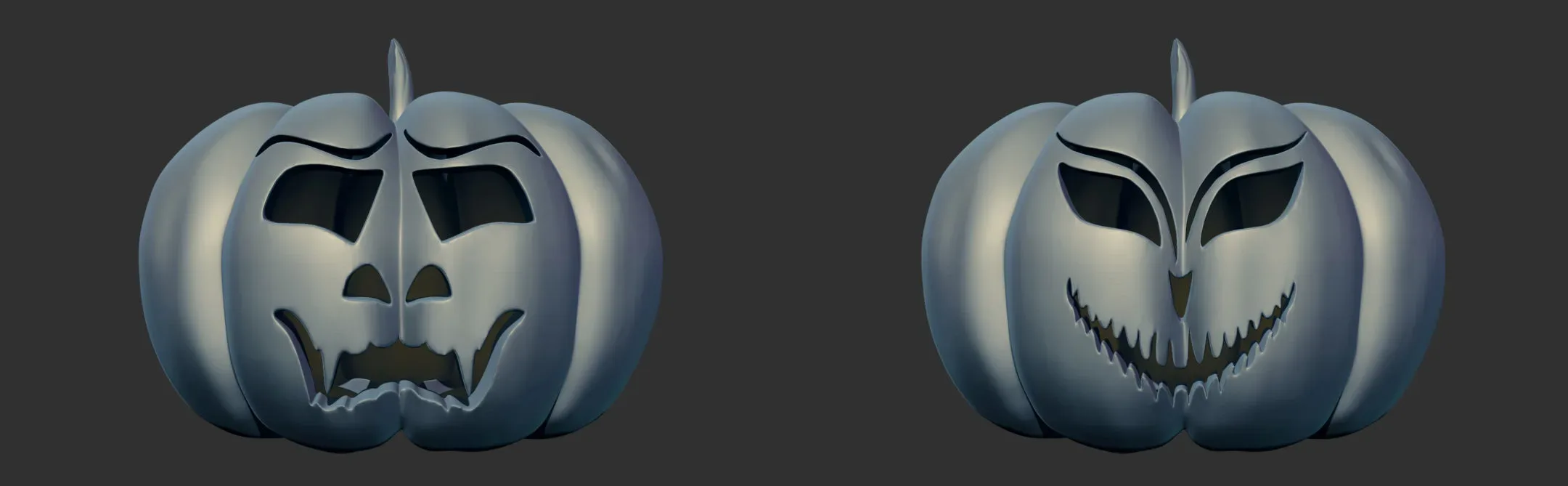 12 Halloween Pumpkin Base Mesh Vol 3