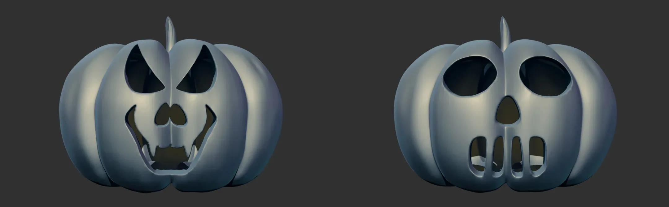 12 Halloween Pumpkin Base Mesh Vol 3