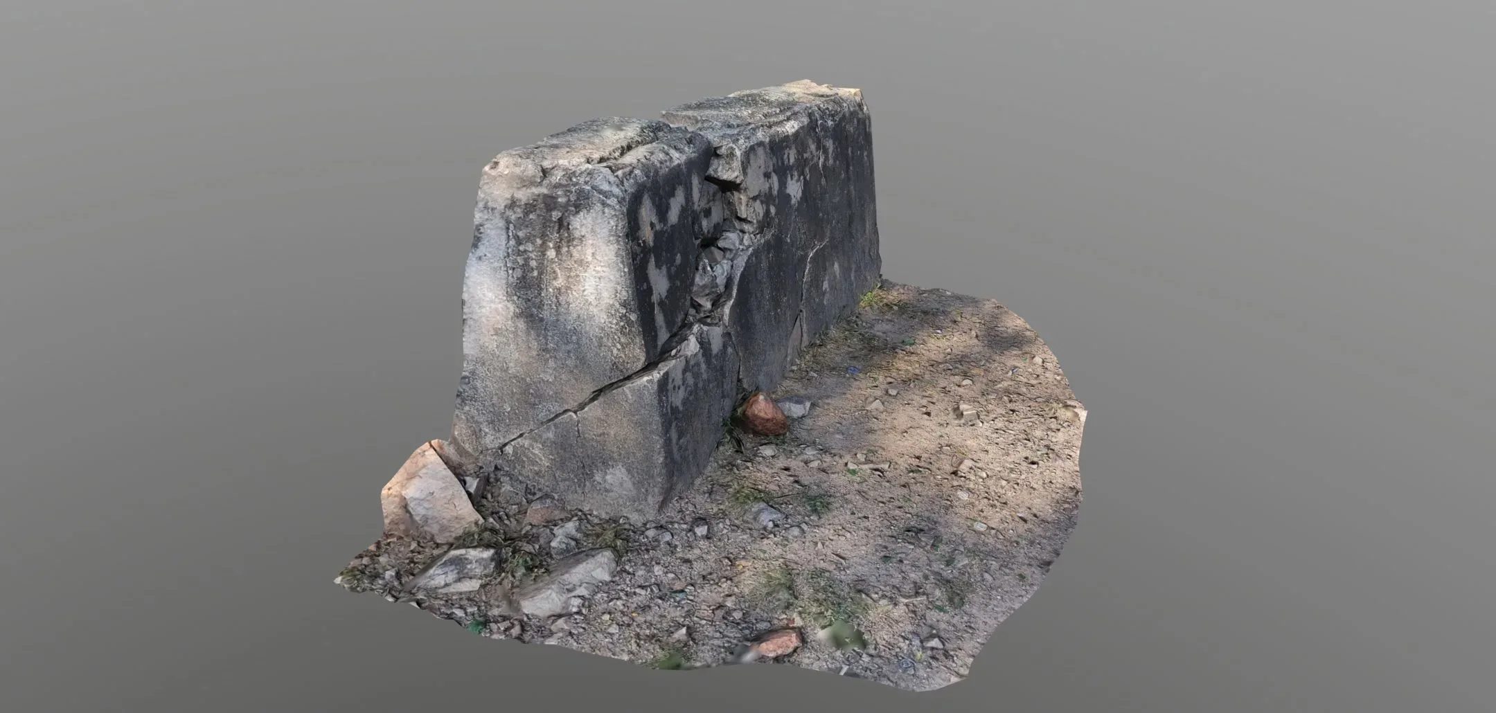 Broken Wall Low Poly