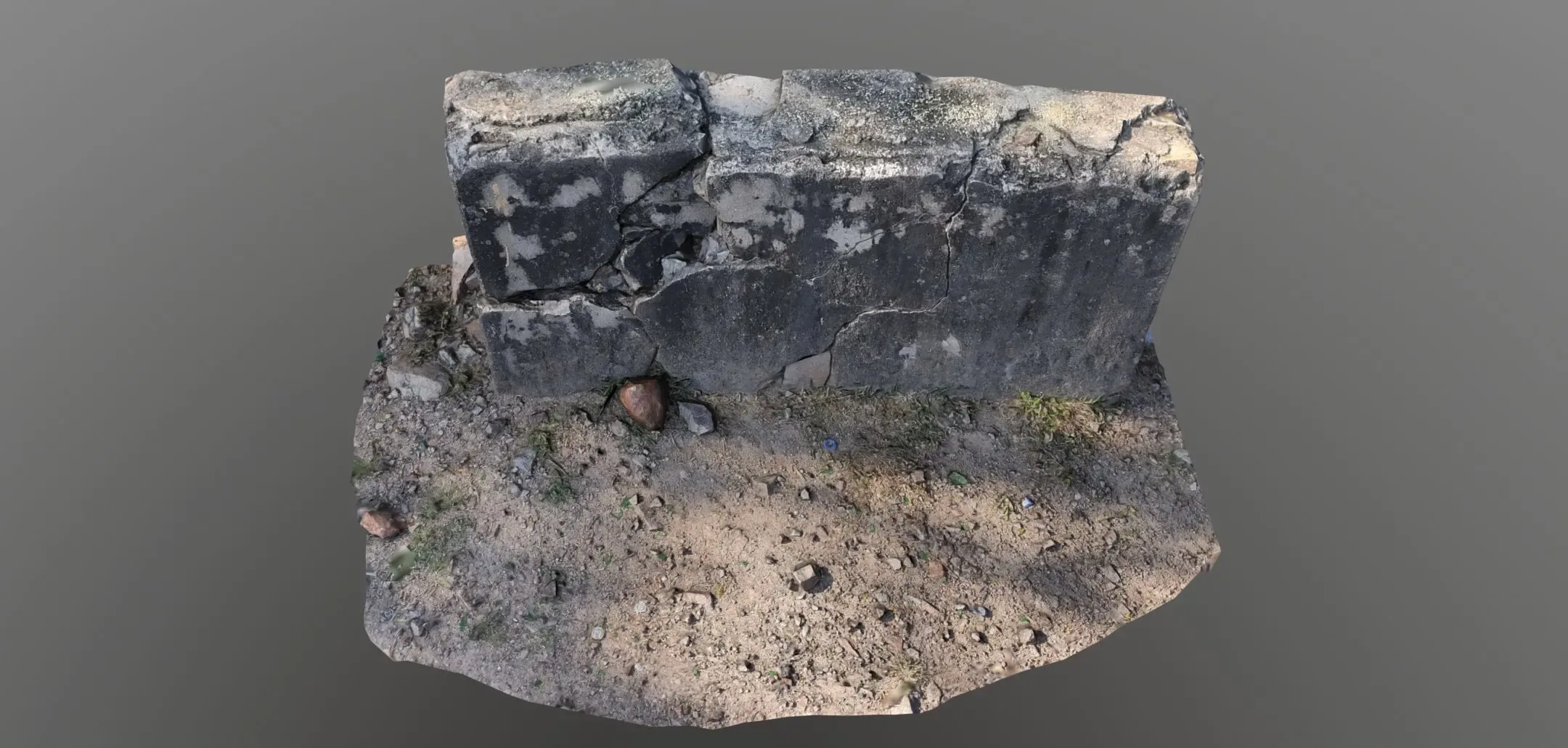 Broken Wall Low Poly