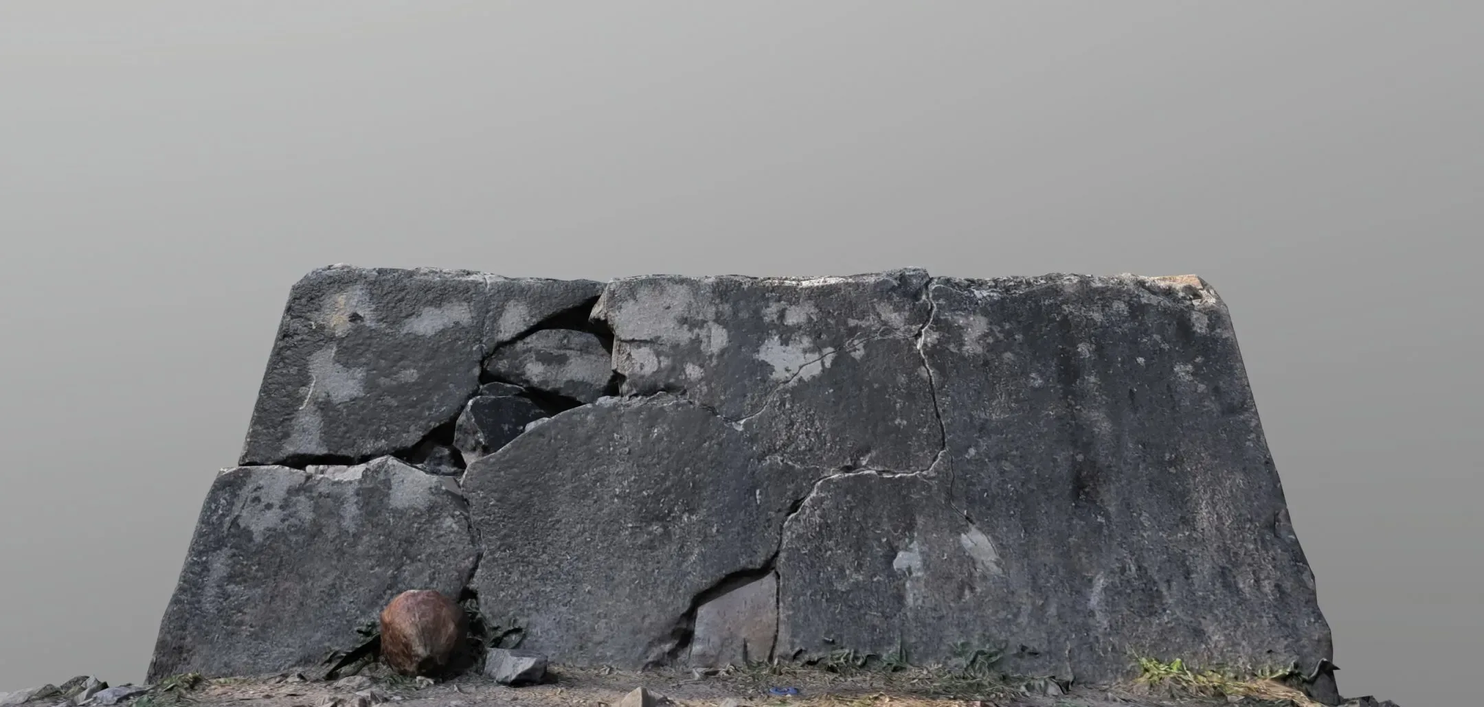 Broken Wall Low Poly