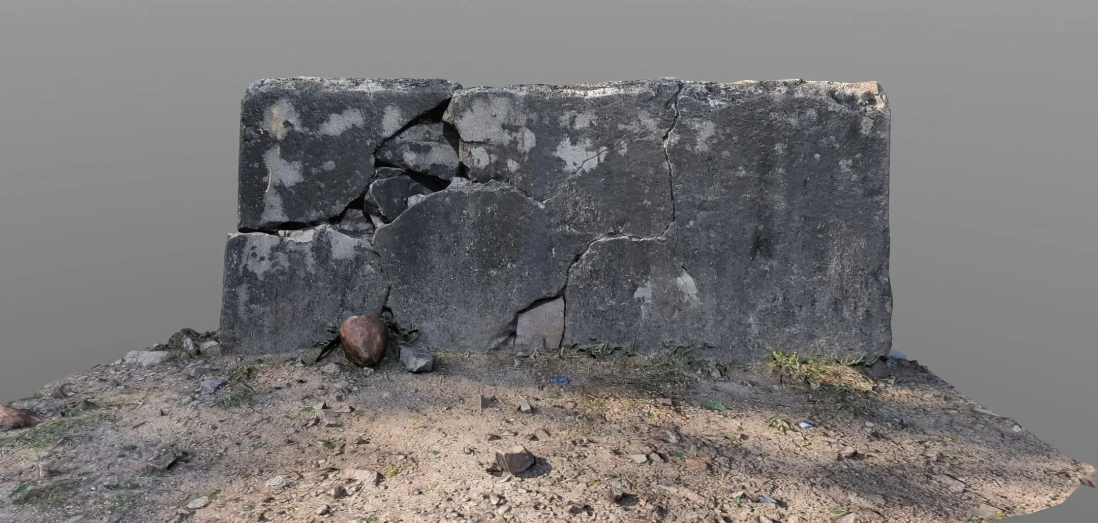 Broken Wall Low Poly