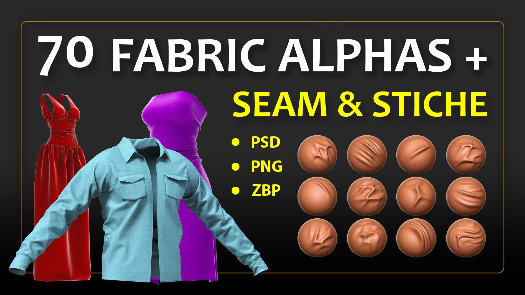 70 FABRIC ALPHAS (WRINKLE SEAM STICHES BUTTONHOLE)