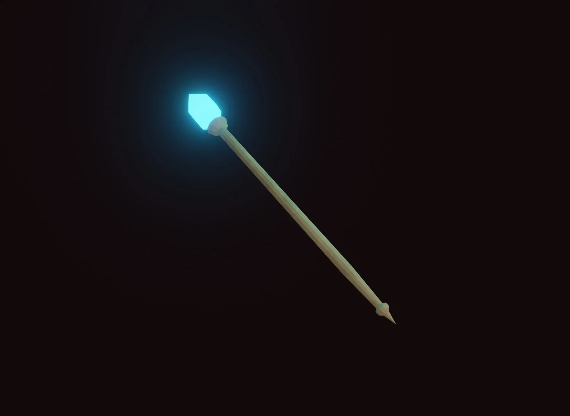 Stylized Mage Staff 3D Model