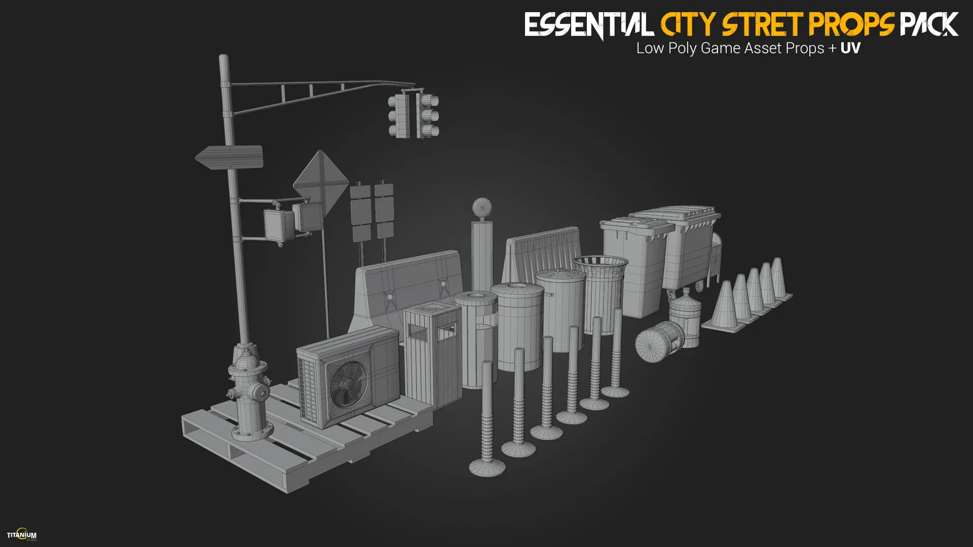 Essential City Street Props Kitbash Set