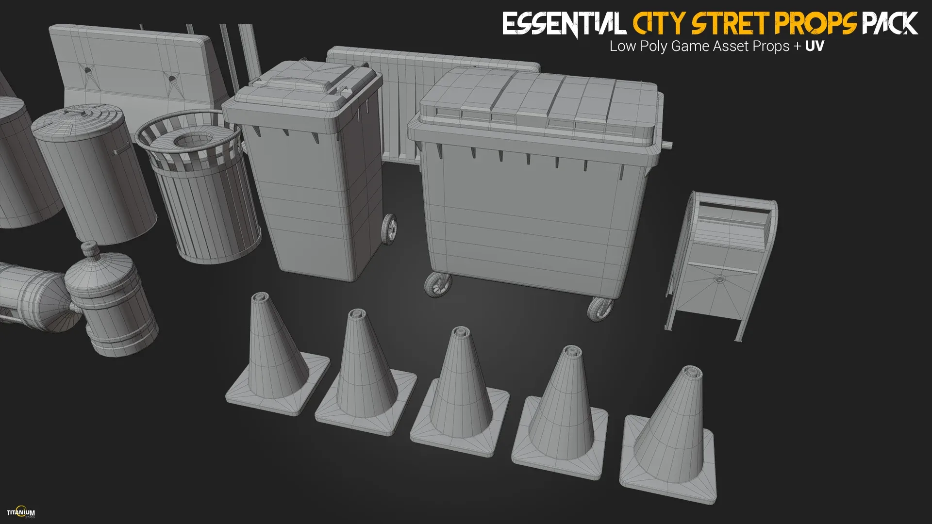 Essential City Street Props Kitbash Set