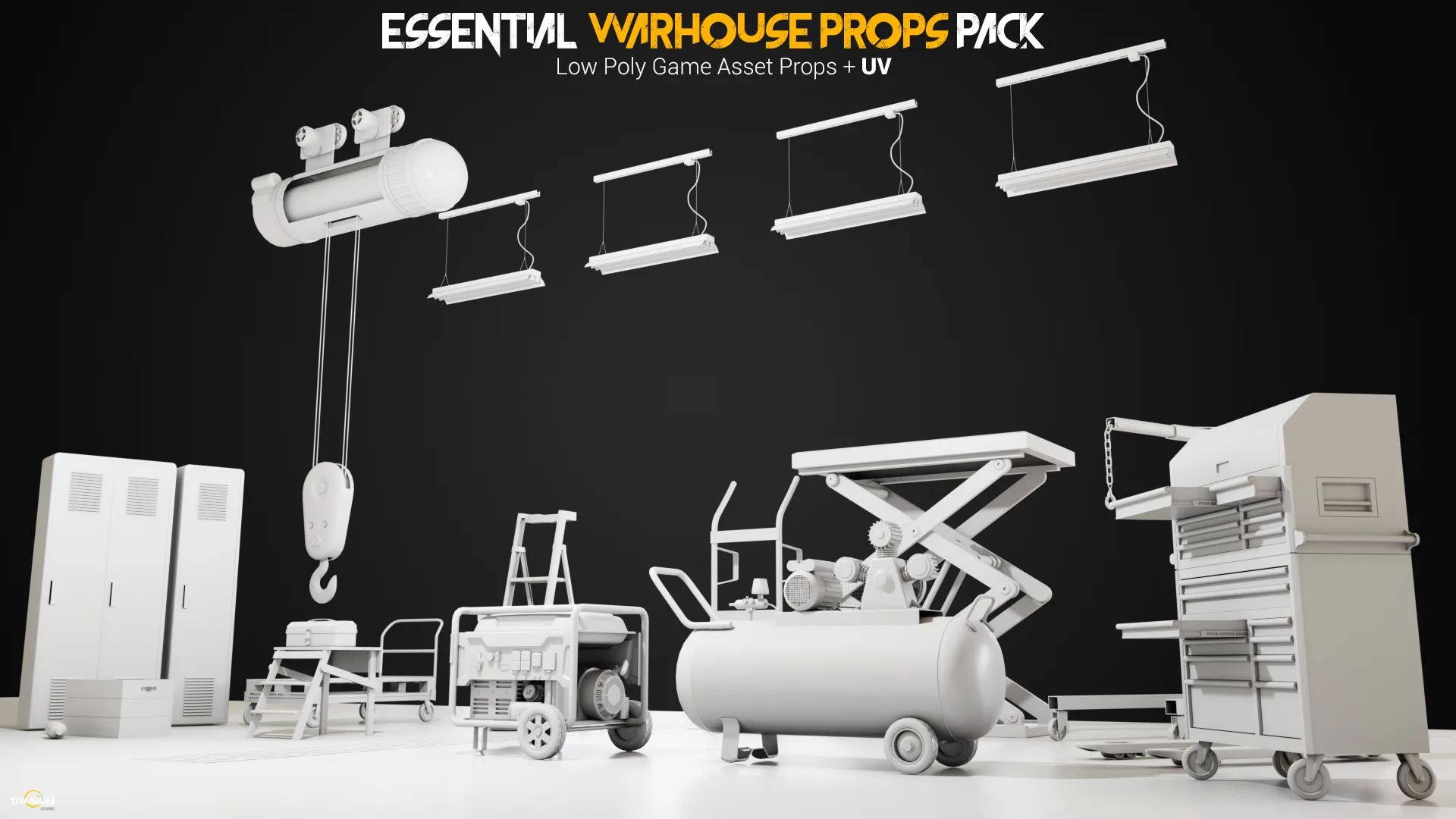 Essential Warhouse Props kitbash Pack