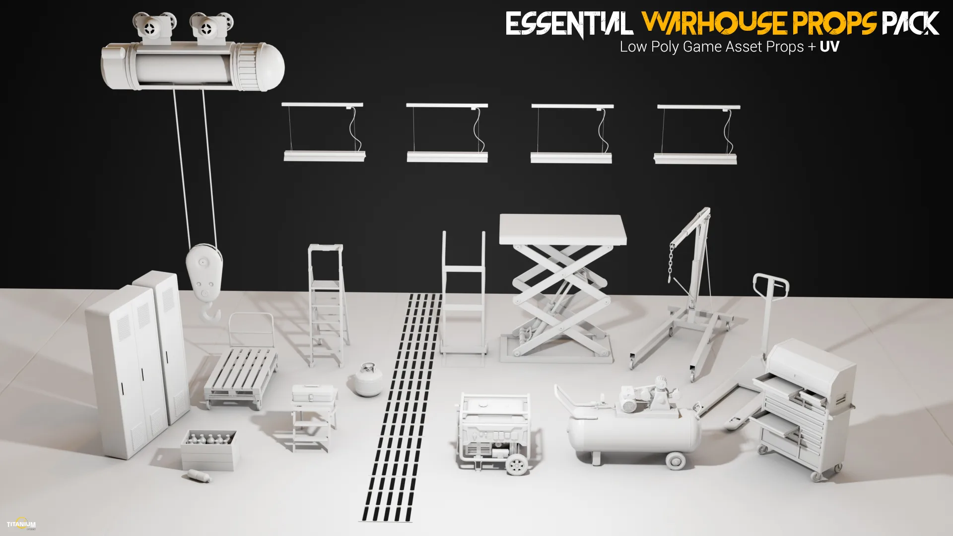 Essential Warhouse Props kitbash Pack
