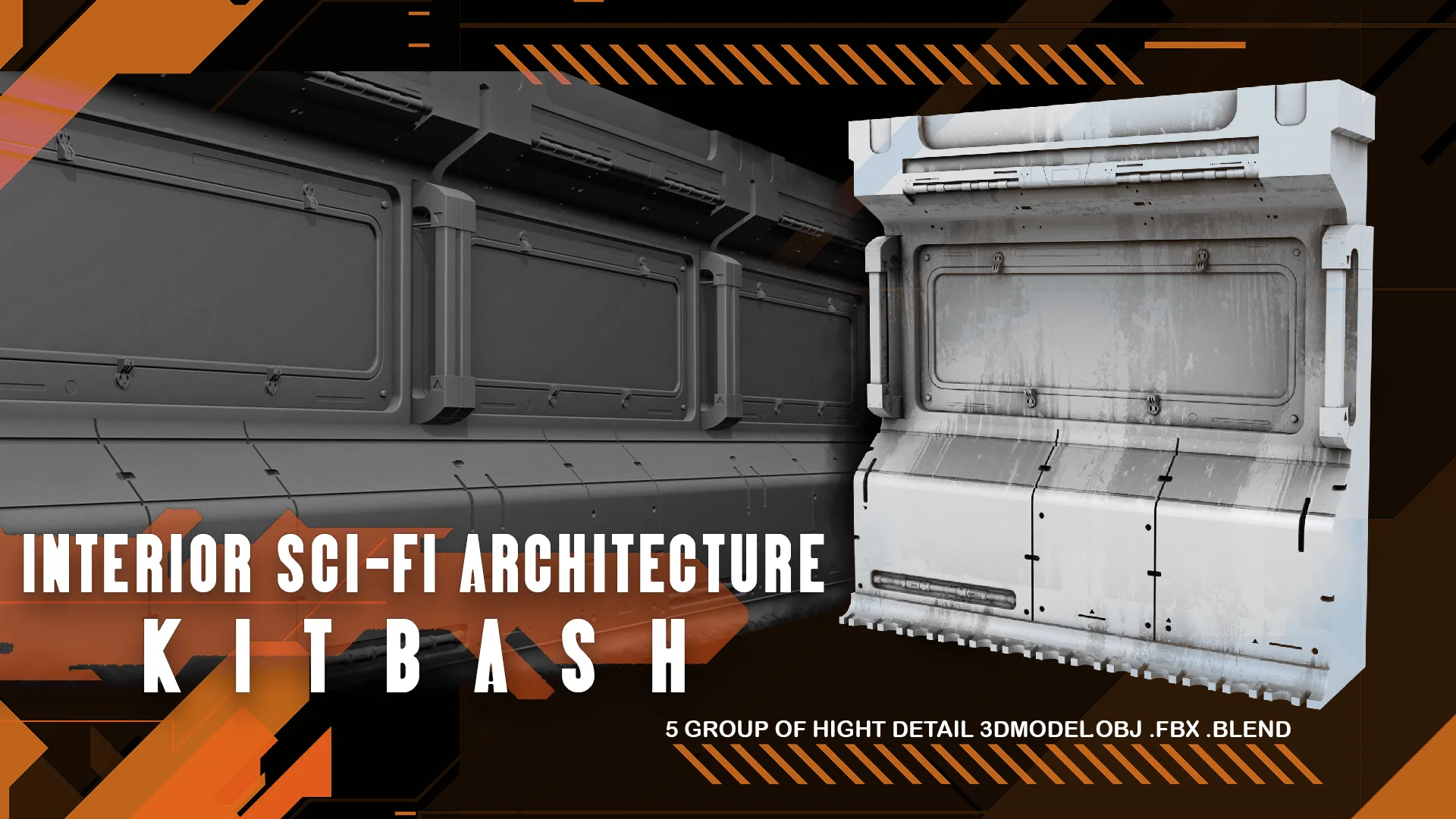 Sci-fi architecture kitbash_vol.1 walls