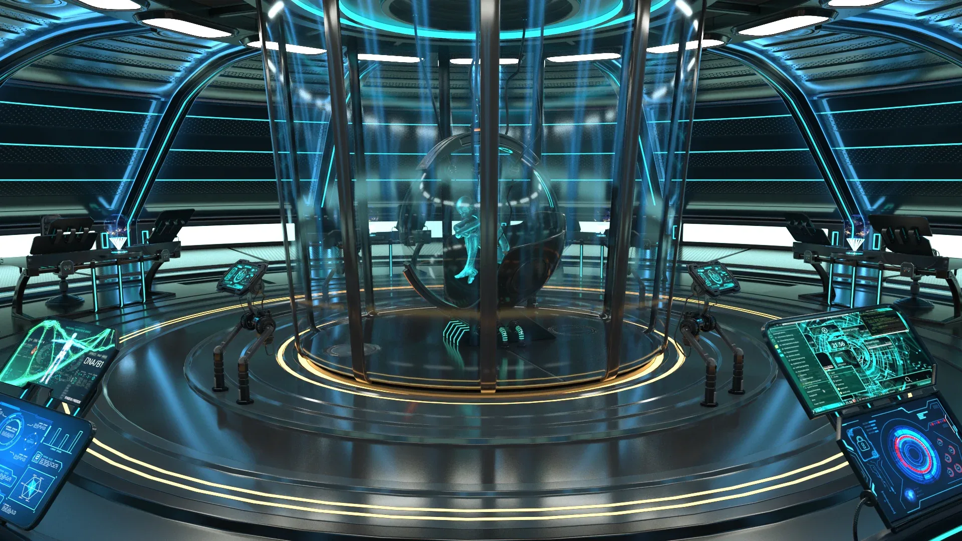 Sci Fi Interior Station 3D model