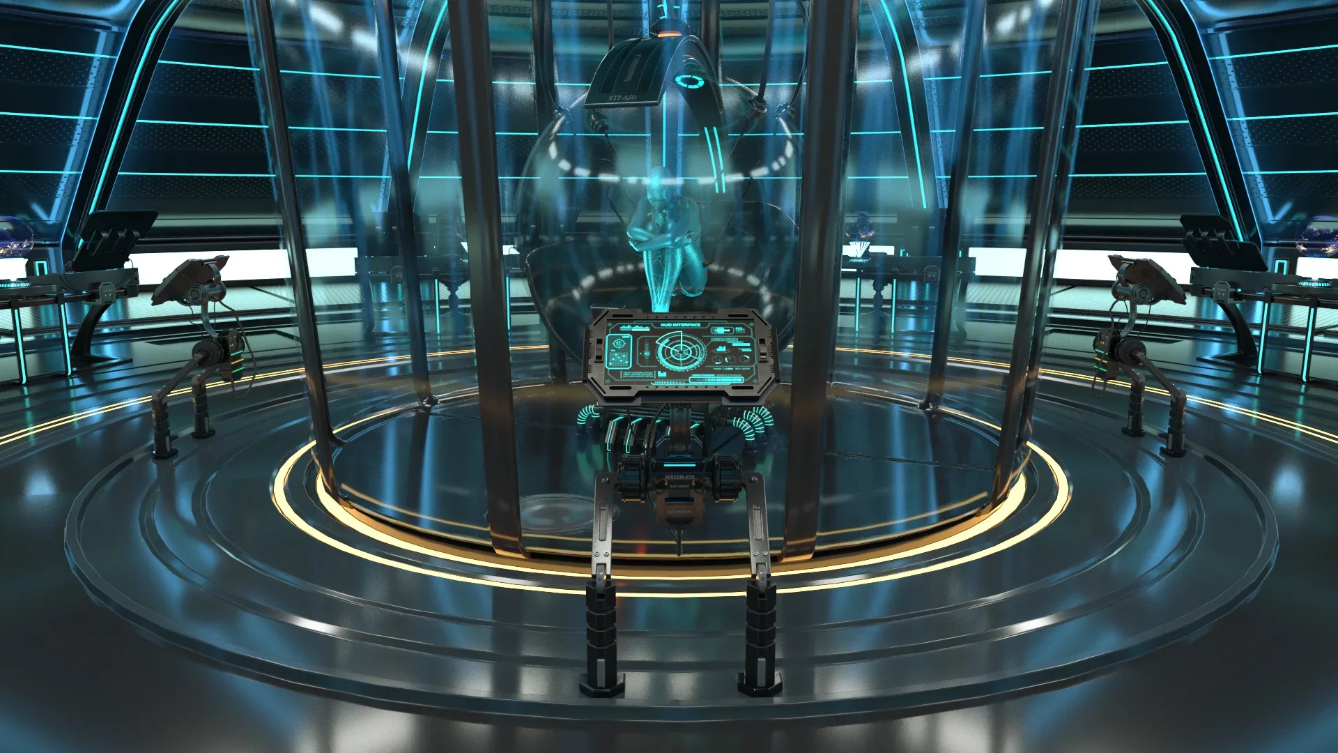 Sci Fi Interior Station 3D model