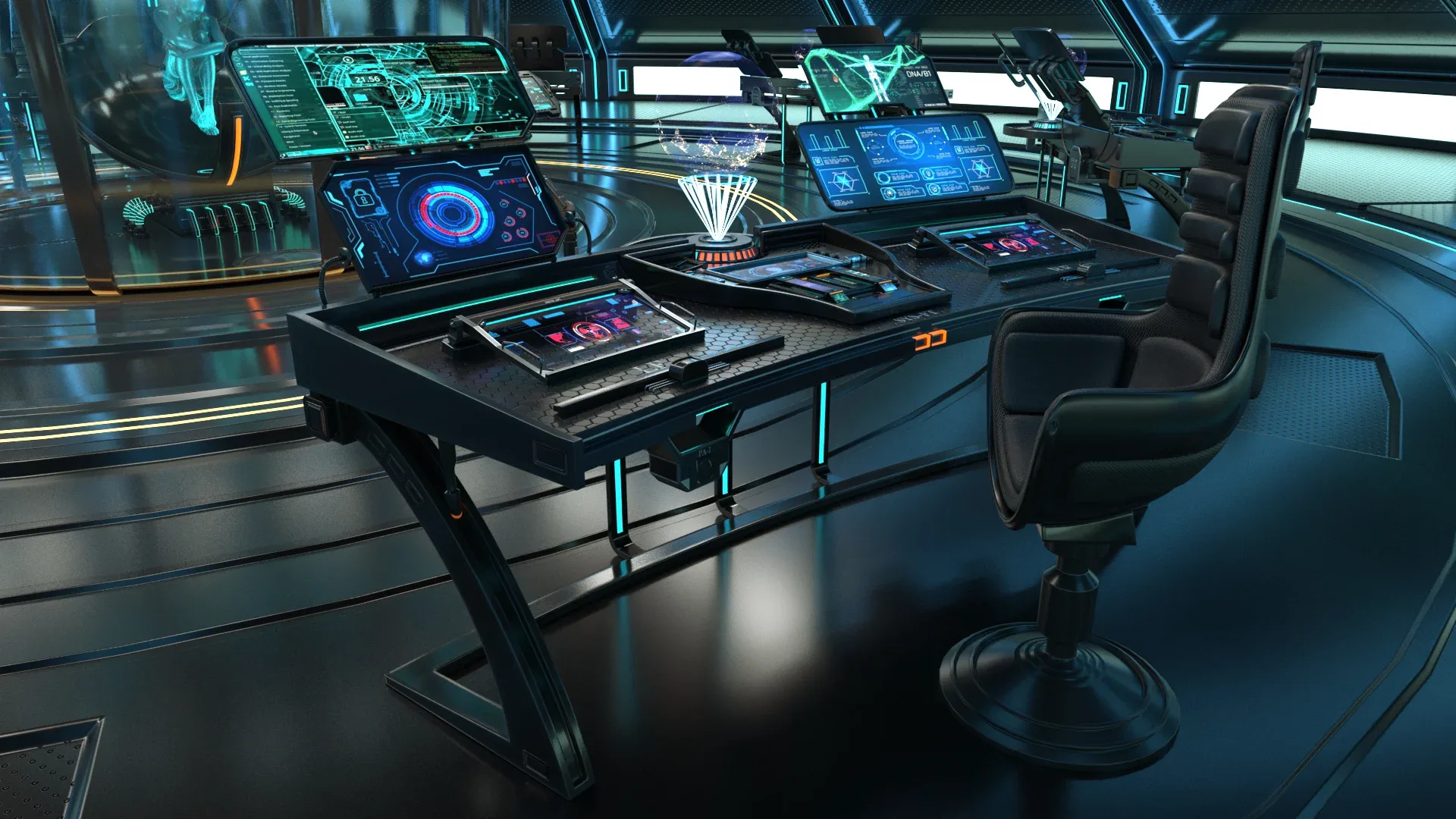 Sci Fi Interior Station 3D model