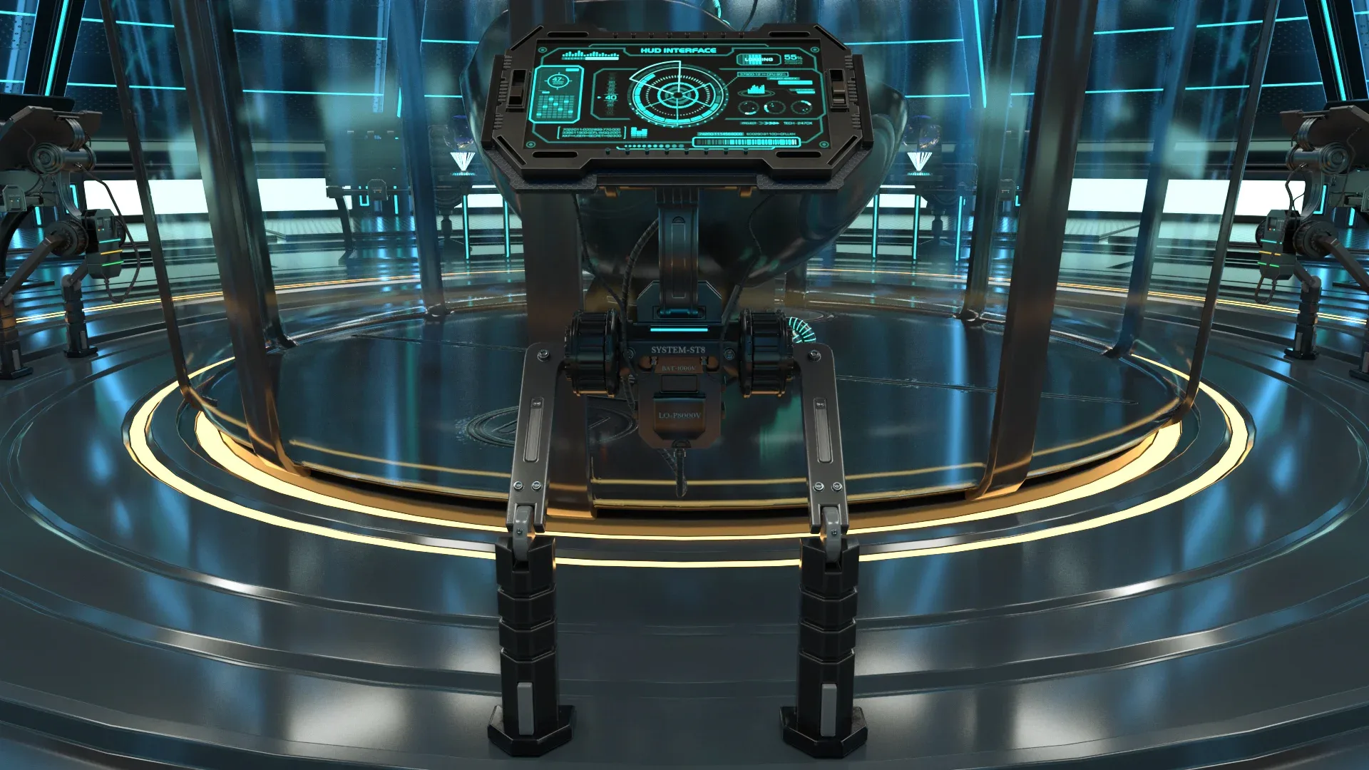 Sci Fi Interior Station 3D model