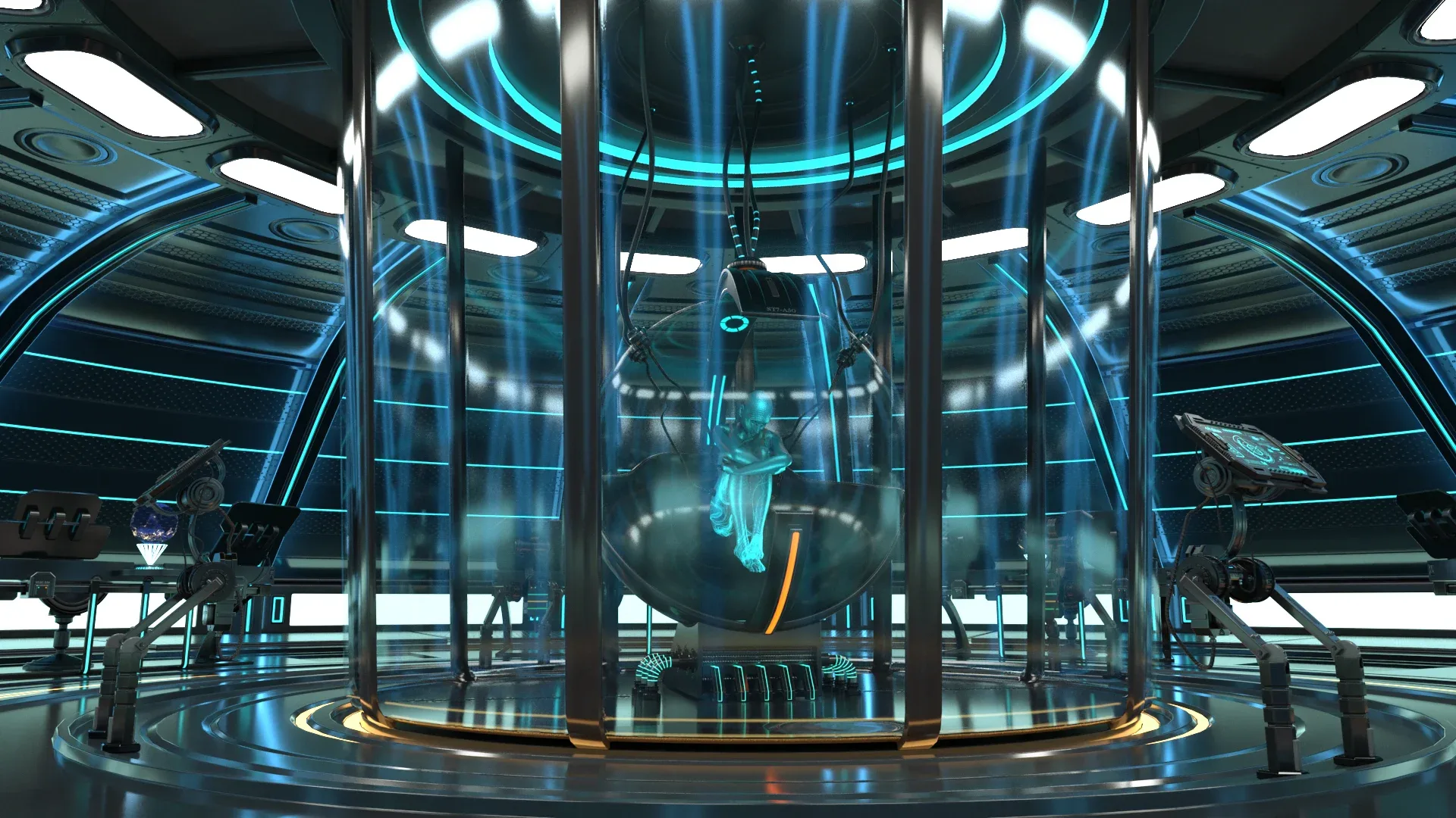 Sci Fi Interior Station 3D model