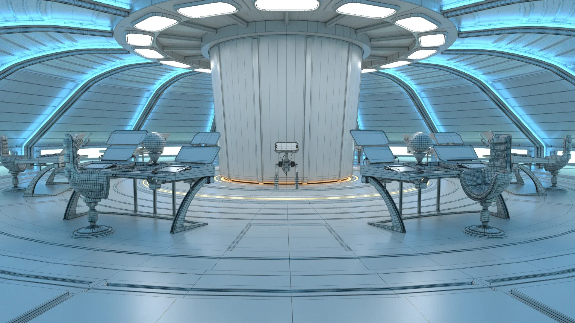 Sci Fi Interior Station 3D model