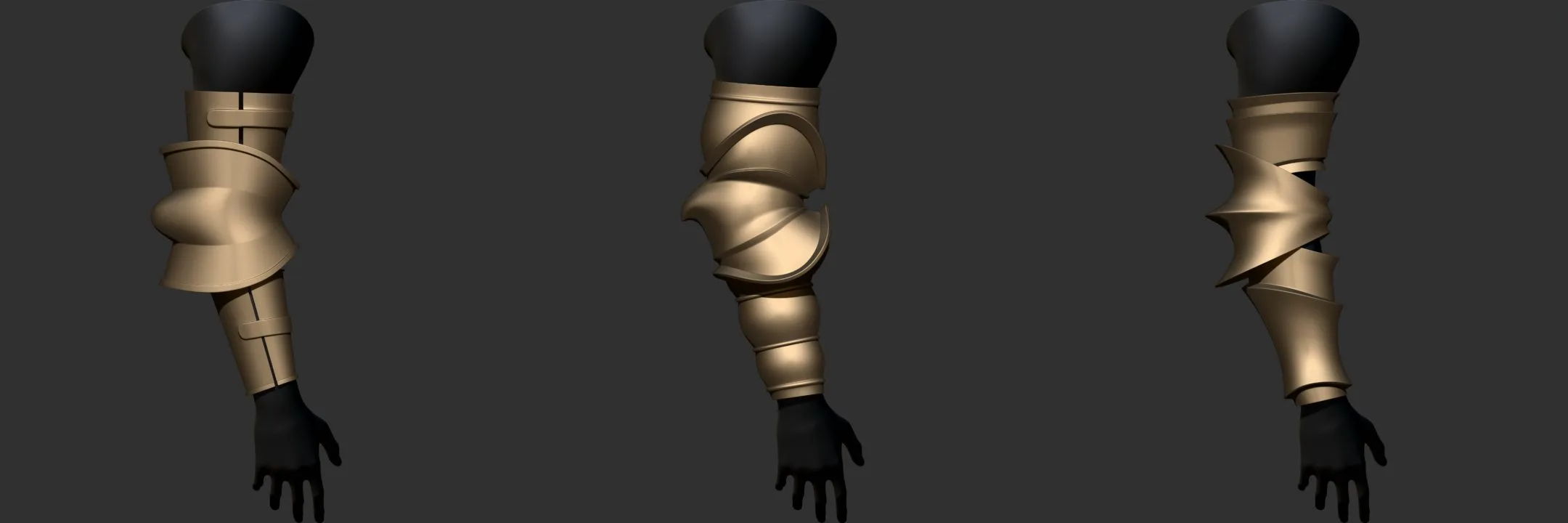 Vambrace Highpoly and Lowpoly (With UVs) Vol 1