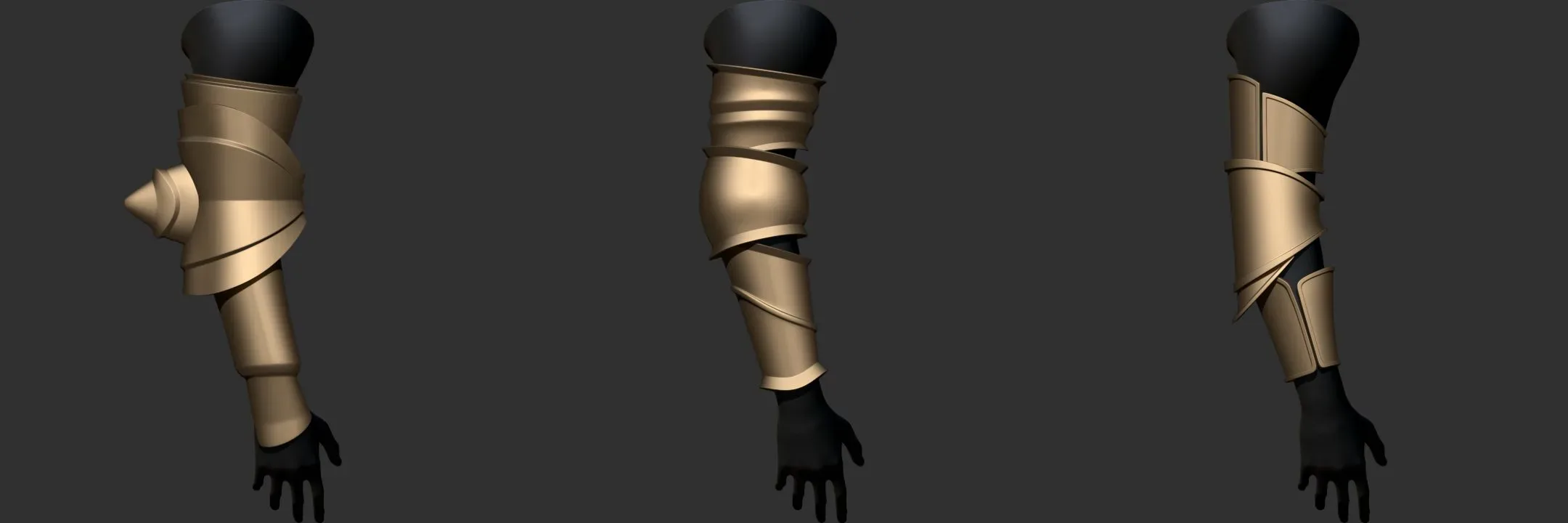 Vambrace Highpoly and Lowpoly (With UVs) Vol 1