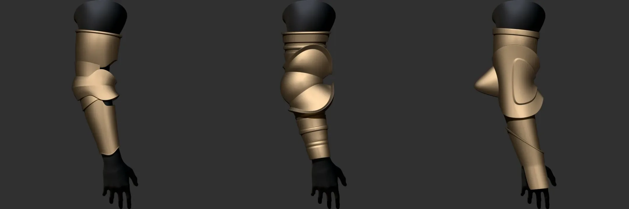 Vambrace Highpoly and Lowpoly (With UVs) Vol 1