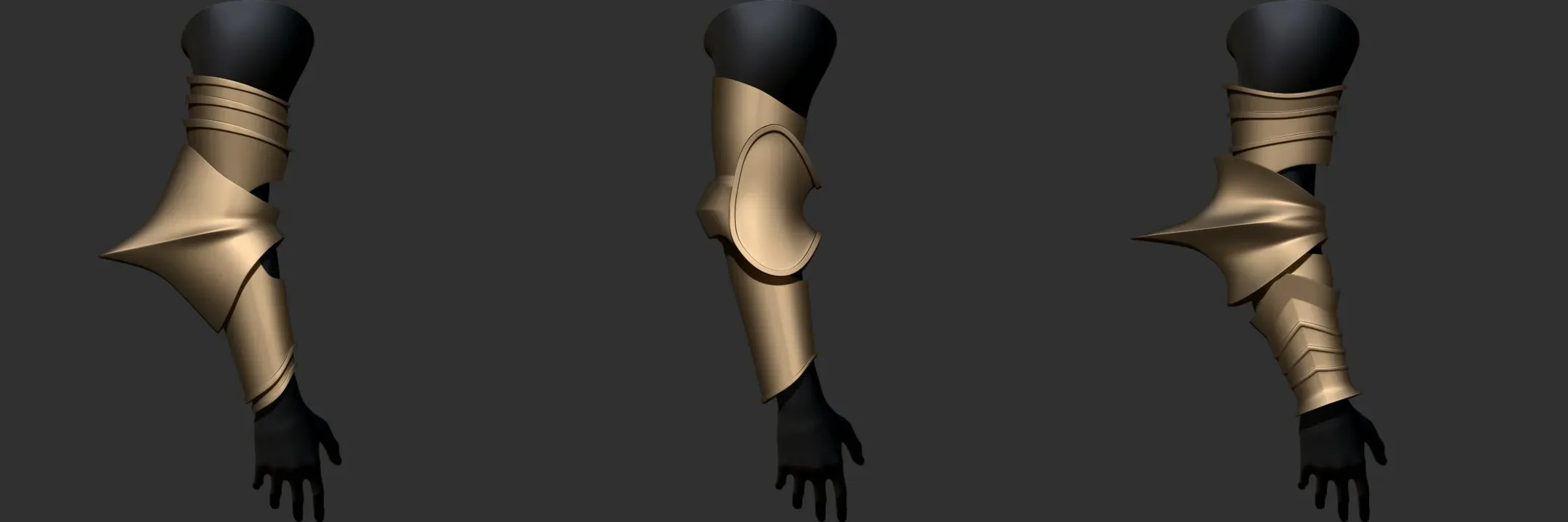 Vambrace Highpoly and Lowpoly (With UVs) Vol 1