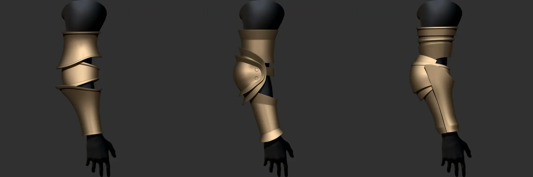 Vambrace Highpoly and Lowpoly (With UVs) Vol 1