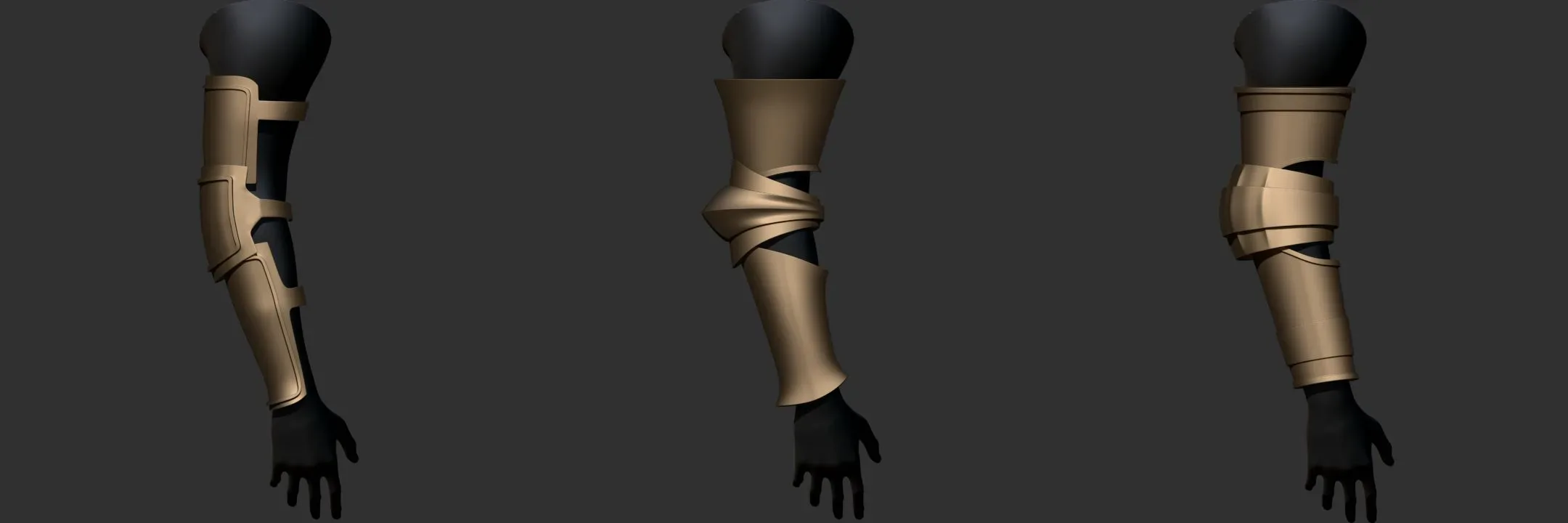 Vambrace Highpoly and Lowpoly (With UVs) Vol 2