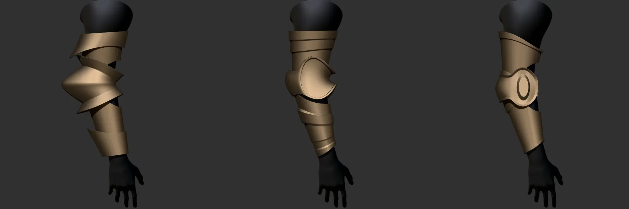 Vambrace Highpoly and Lowpoly (With UVs) Vol 2