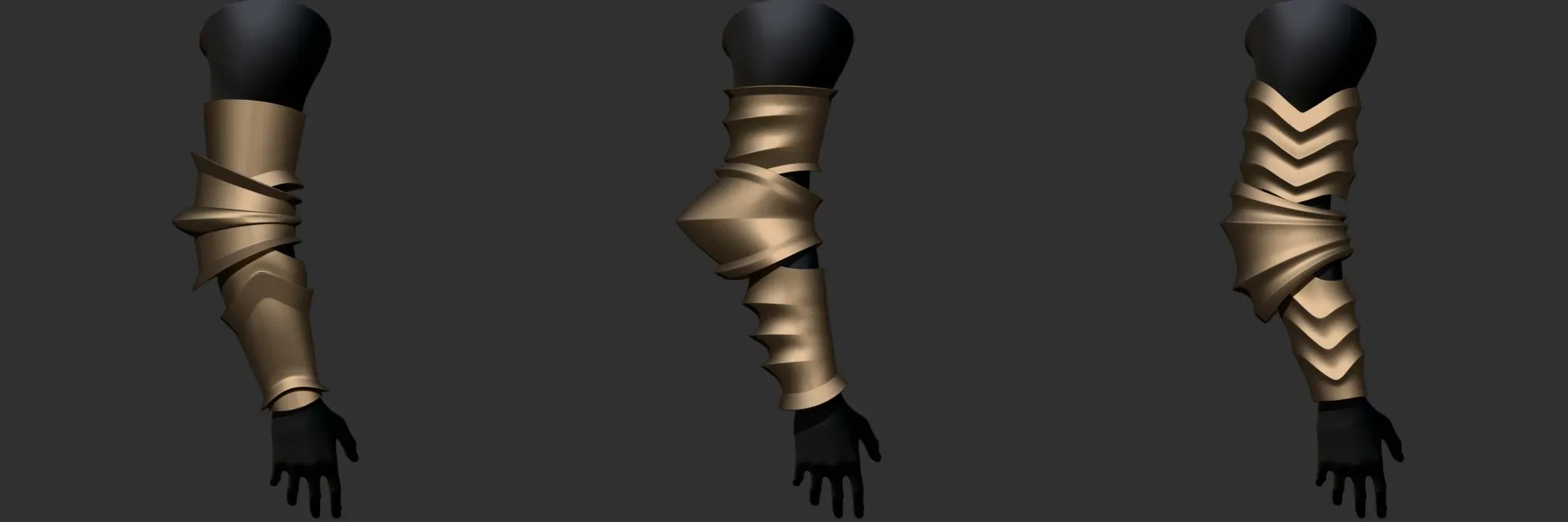 Vambrace Highpoly and Lowpoly (With UVs) Vol 2