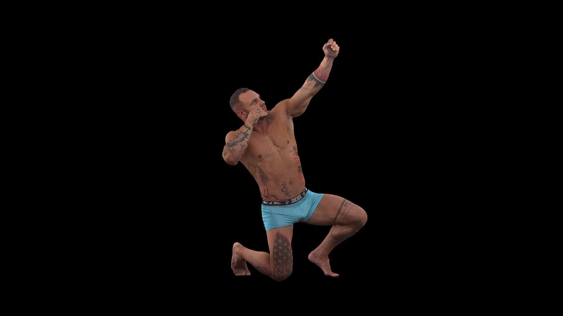 Raw Daily Pose Scan | 3D Model Garrott Underwear Bow