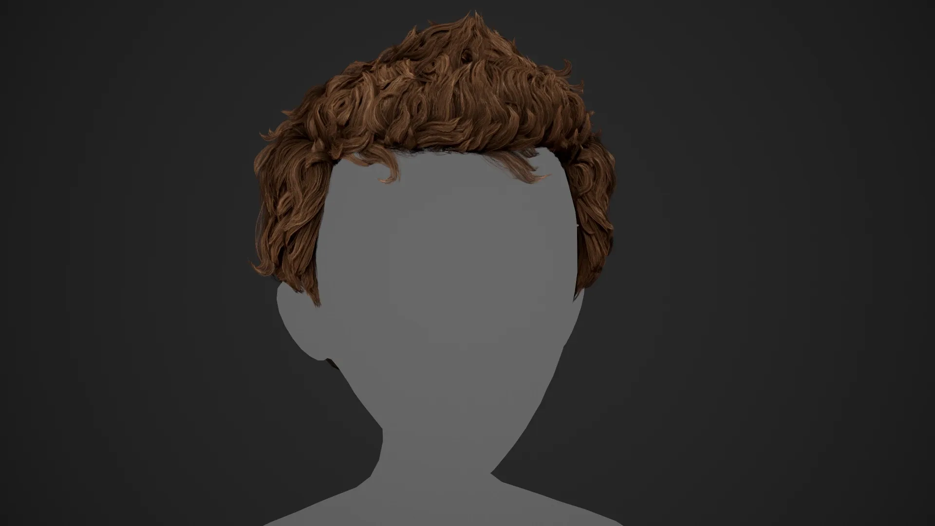 Male Hair Cards Style 5 - Wavy Hair