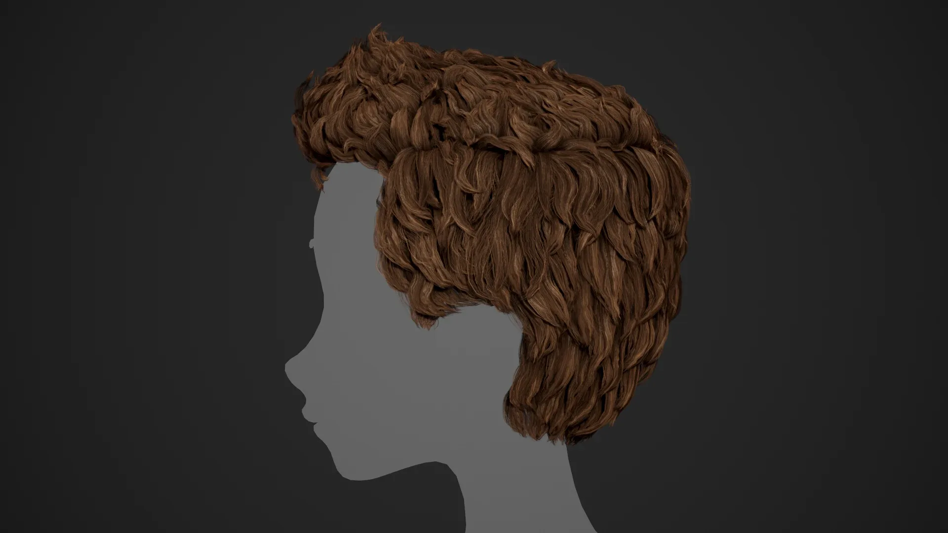 Male Hair Cards Style 5 - Wavy Hair