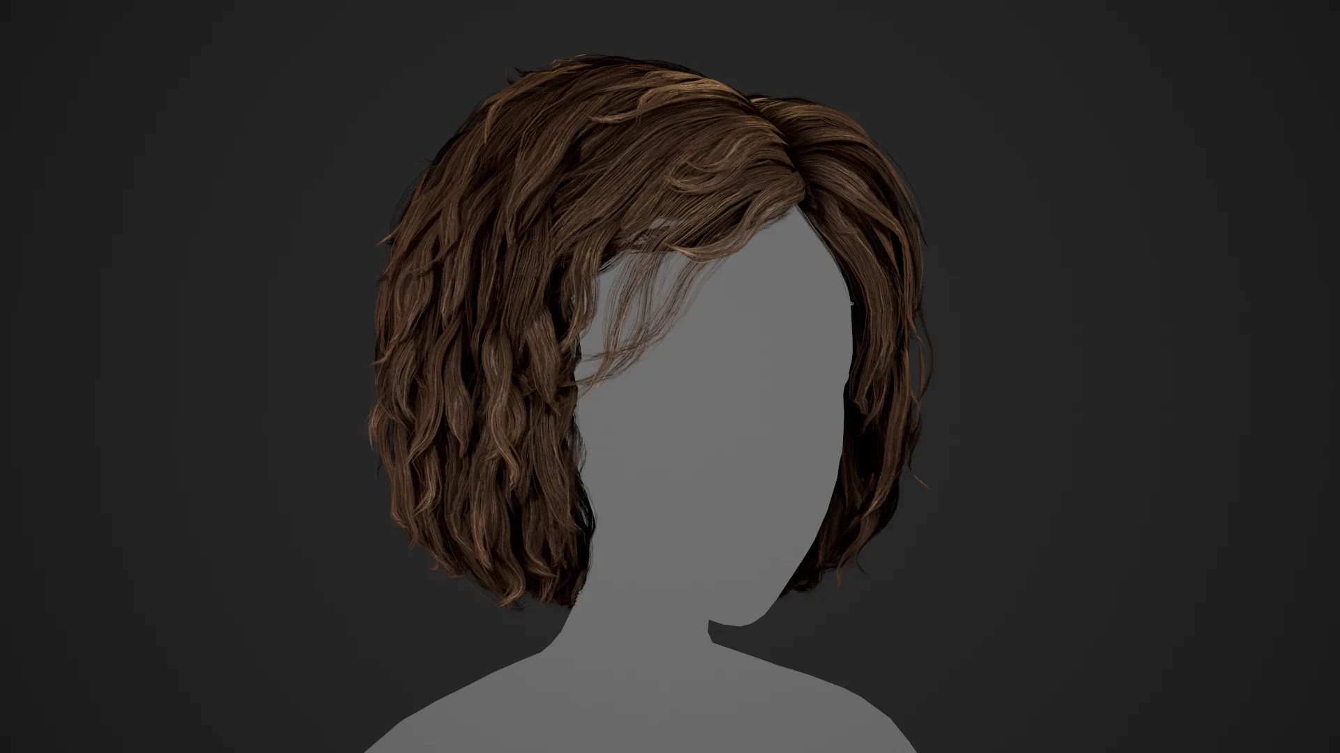 Male Hair Cards Style 7 - Curly Hair 1