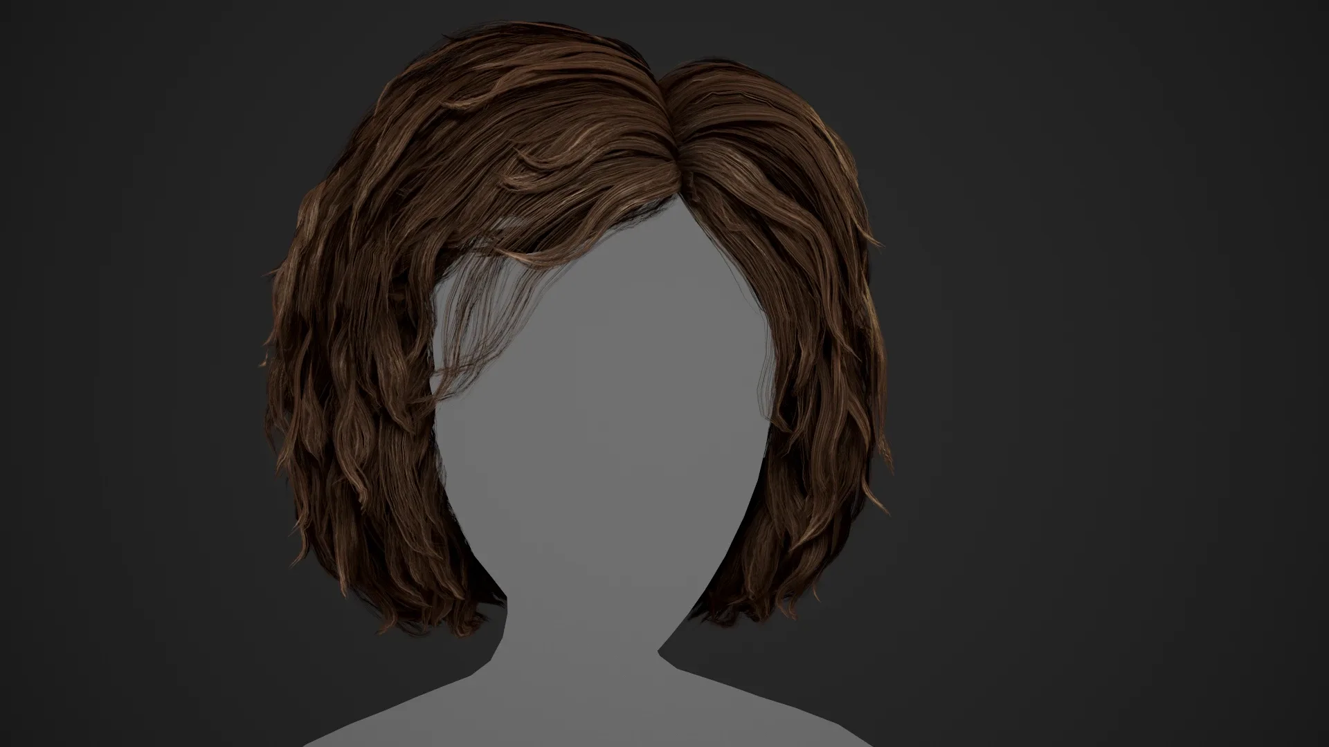 Male Hair Cards Style 7 - Curly Hair 1
