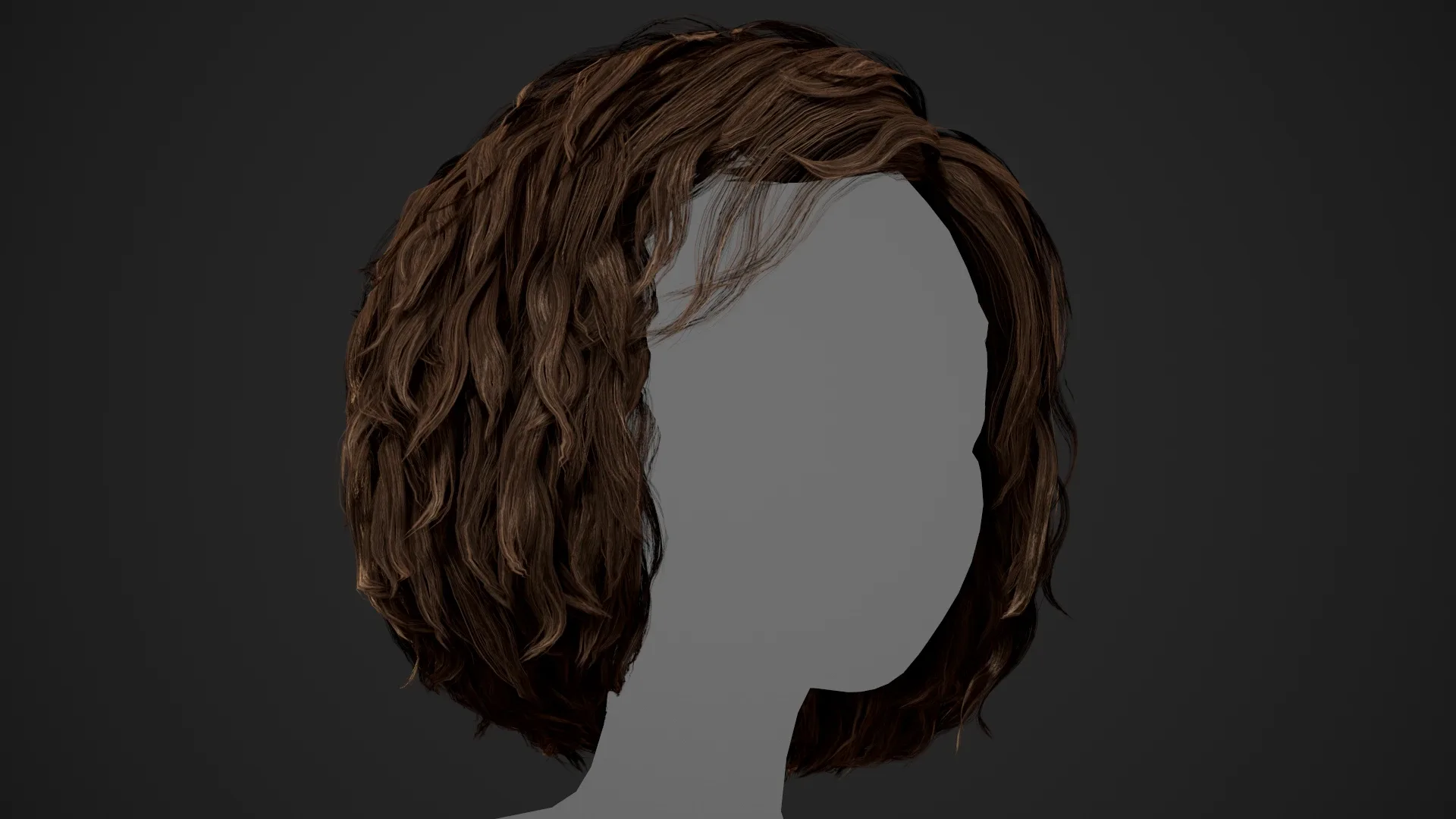 Male Hair Cards Style 7 - Curly Hair 1