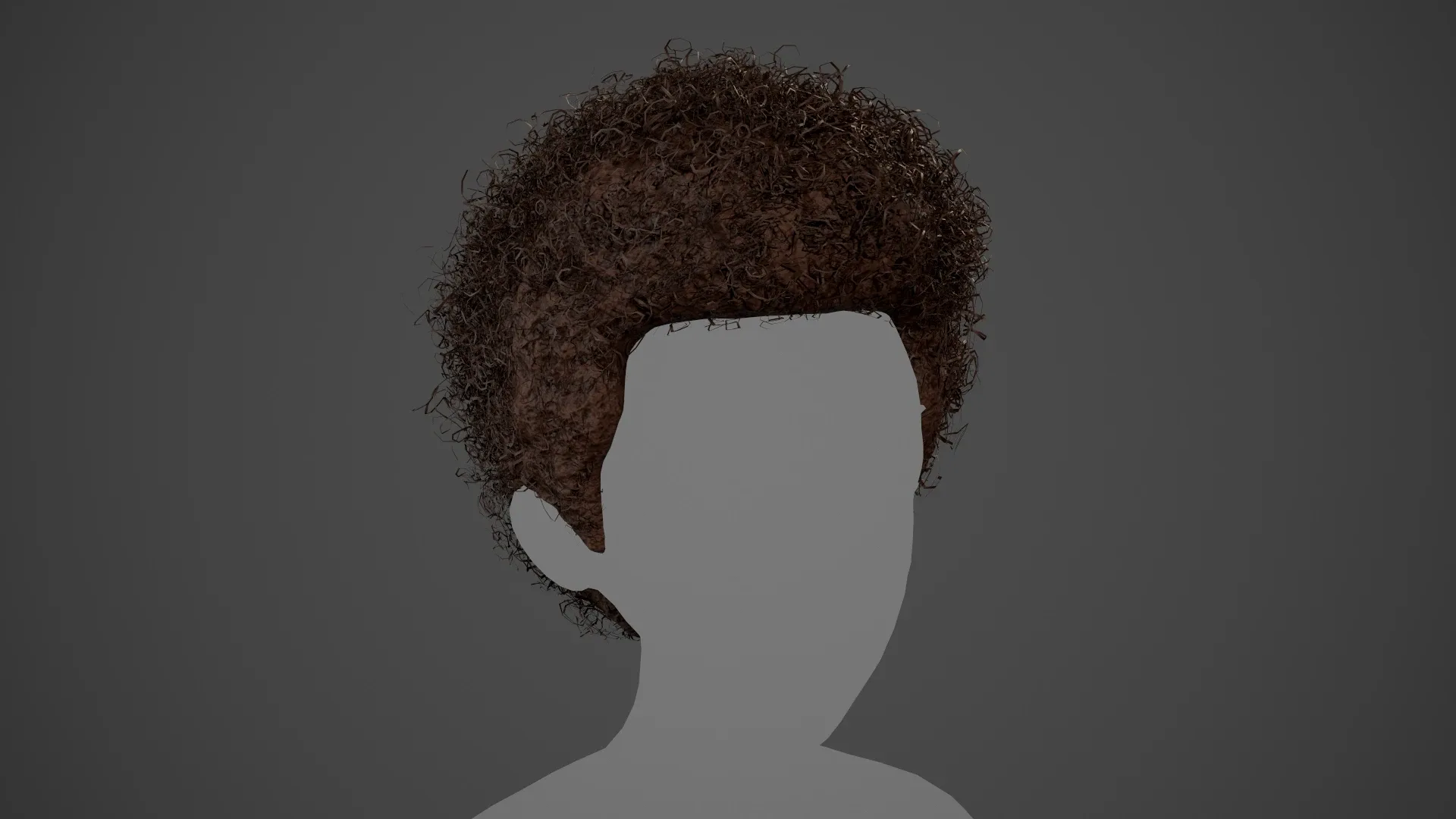 Male Hair Cards Style 14 - Curly Hair 4