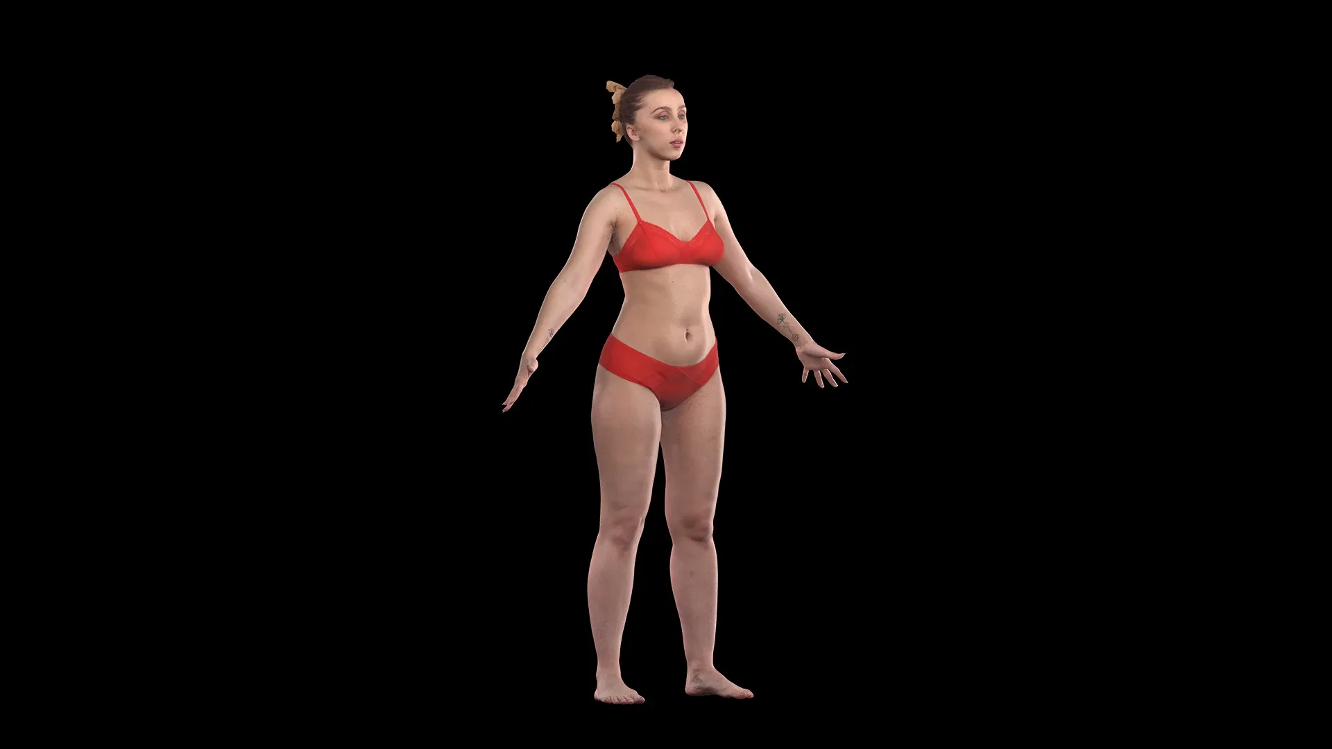 Cleaned A Pose Scan | 3D Model Mia Brown Underwear