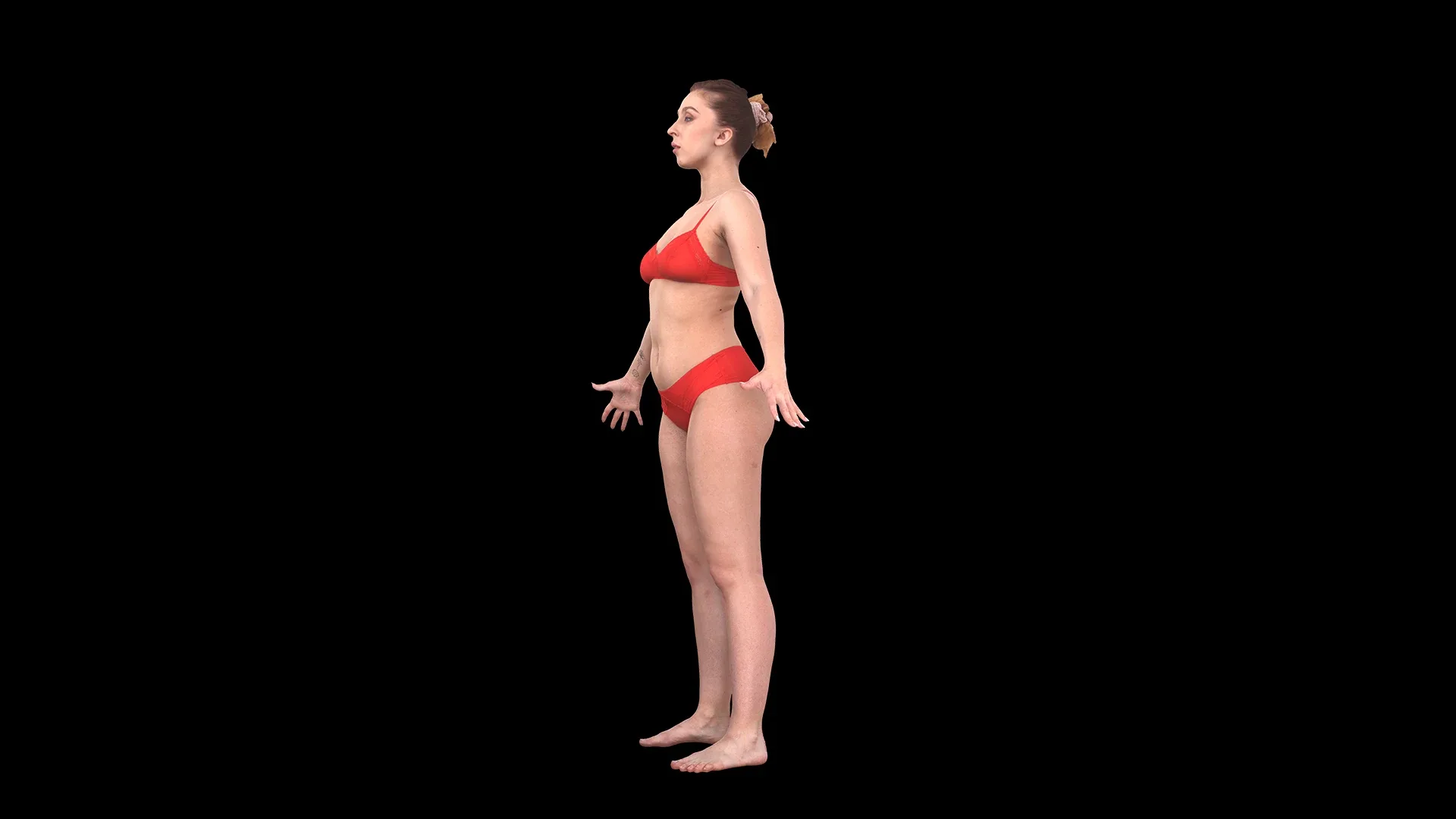 Cleaned A Pose Scan | 3D Model Mia Brown Underwear