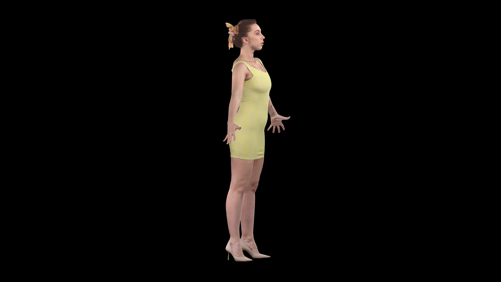 Cleaned A Pose Scan | 3D Model Mia Brown Dressed