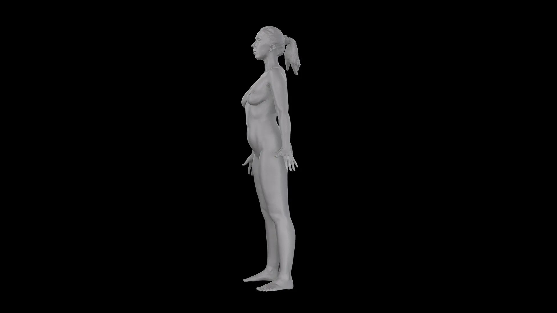 Cleaned A Pose Scan | 3D Model Mia Brown Nude