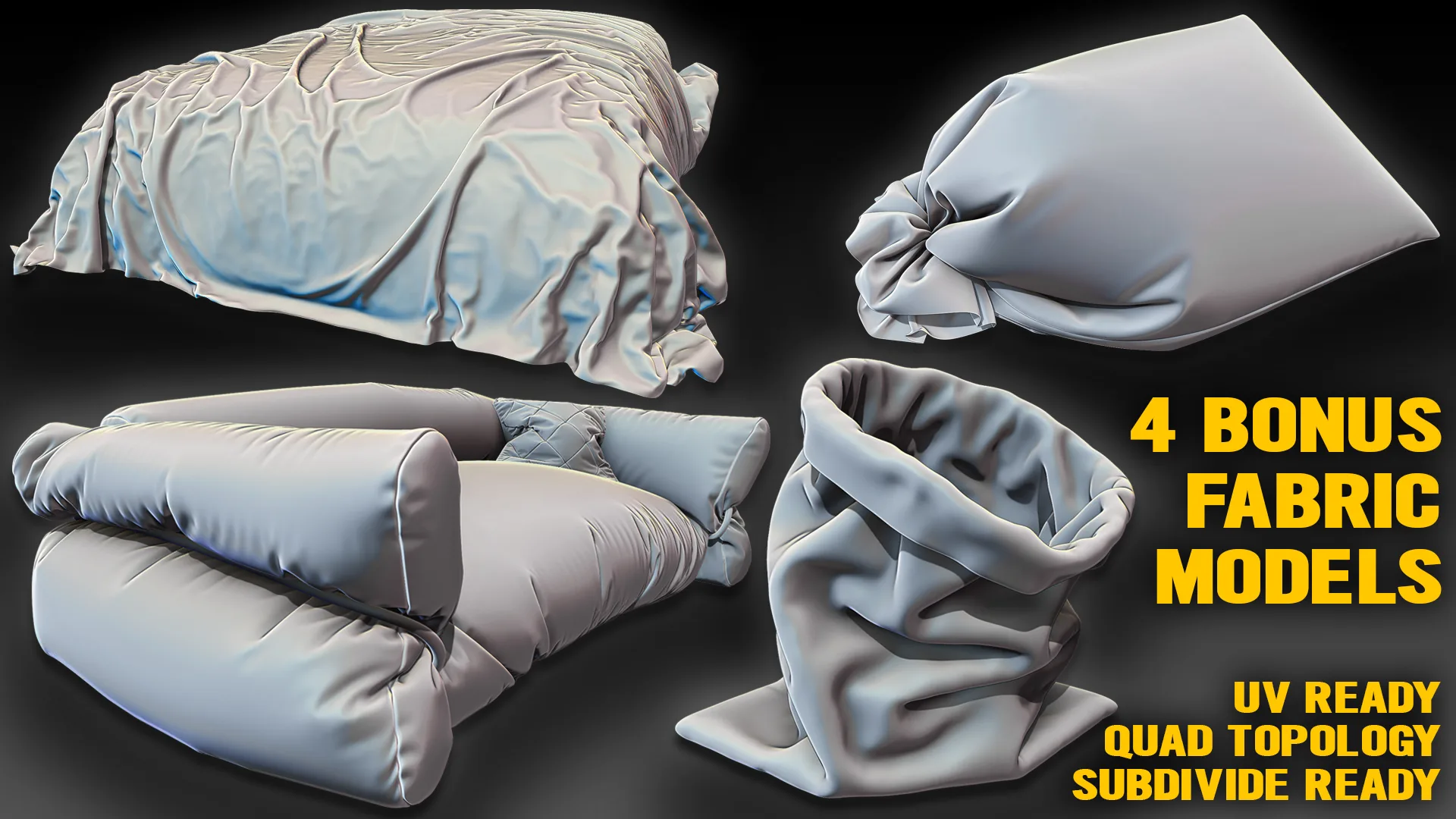 Ultra HQ Fabric & Leather Sculpt Seamless Zbrush brushes + Alphas (Blender, Substance, Mudbox, etc.) Vol.1