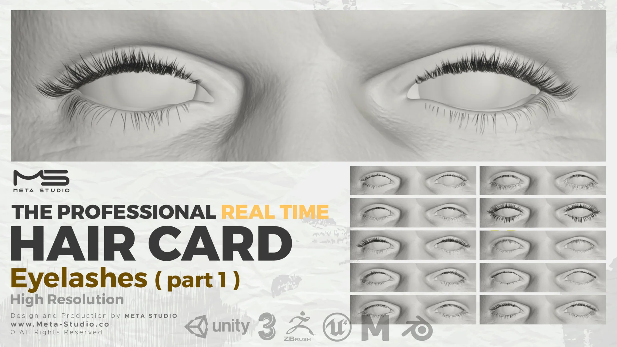 Eyelashes Part 1 - Professional Realtime Hair card