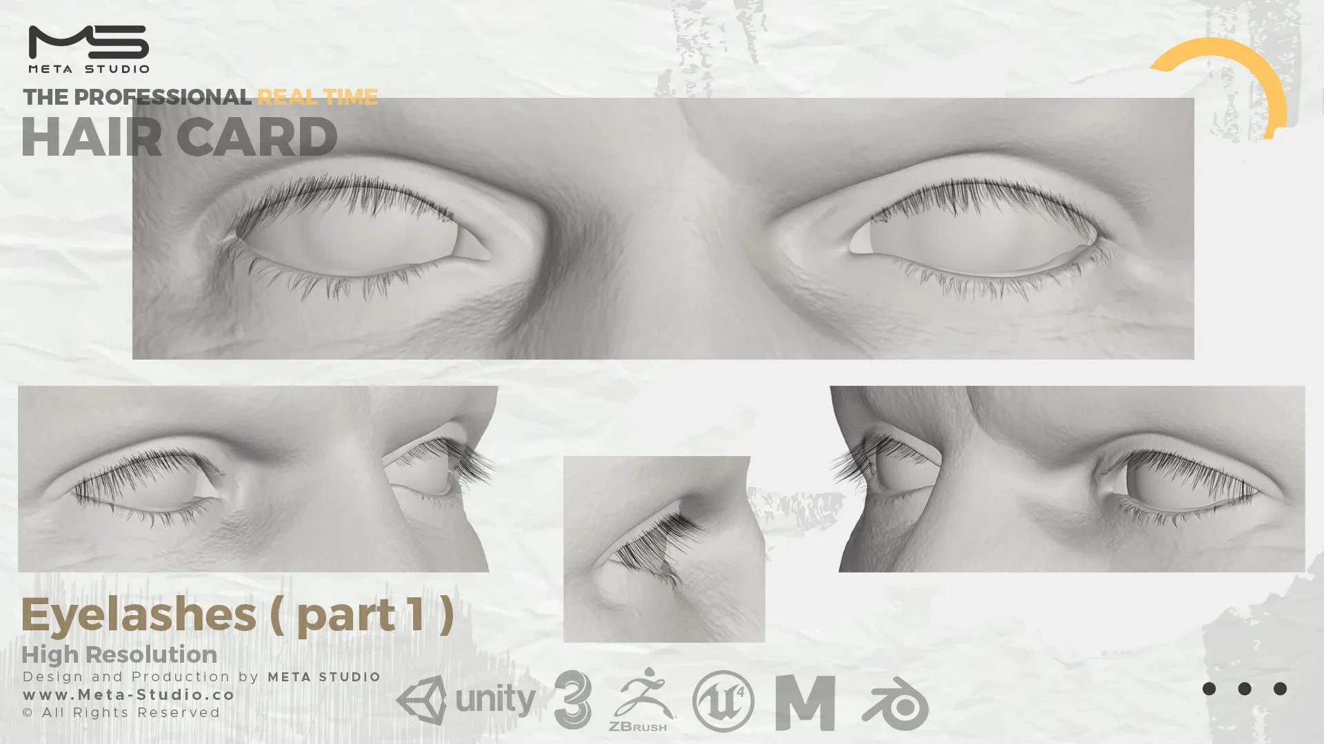 Eyelashes Part 1 - Professional Realtime Hair card