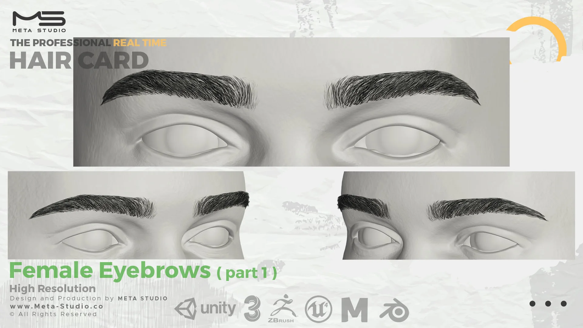 Female Eyebrows Part 1 - Professional Realtime Hair card