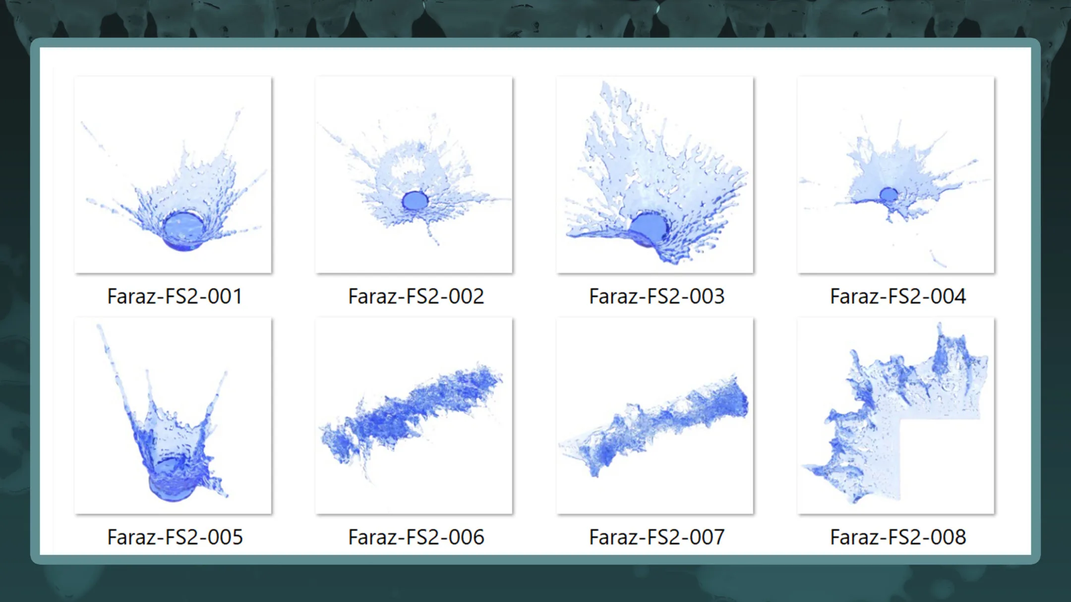 140 Fluid Splash 3D Model, IMM Brush and Alpha Vol.2