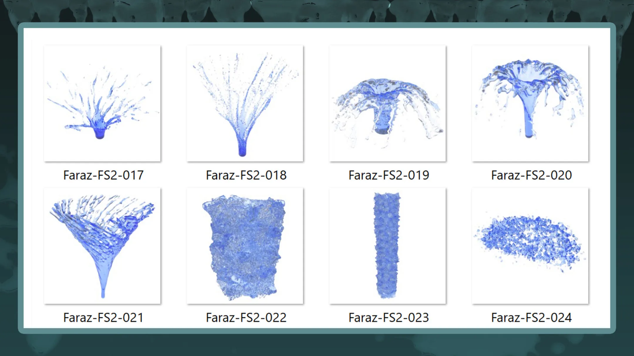 140 Fluid Splash 3D Model, IMM Brush and Alpha Vol.2