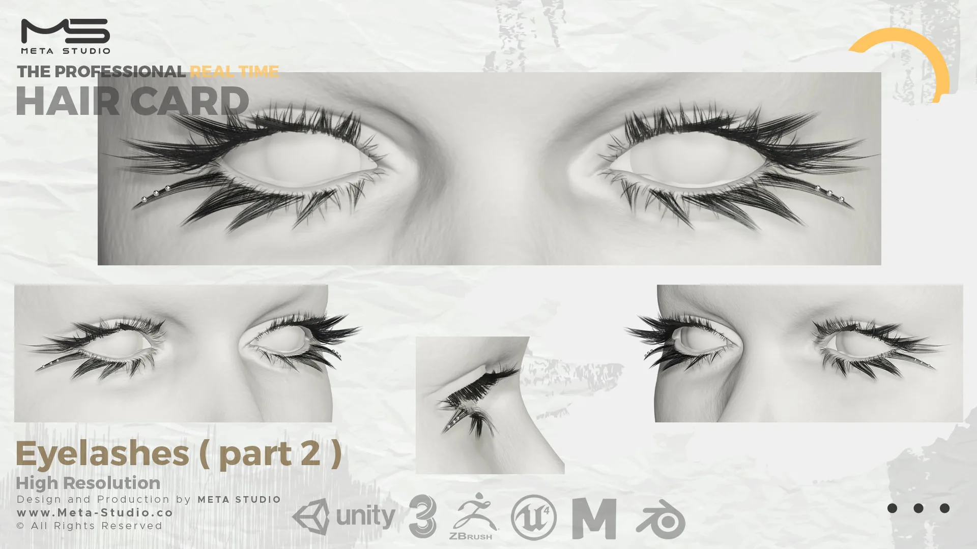 Eyelashes Part 2 - Professional Realtime Hair card